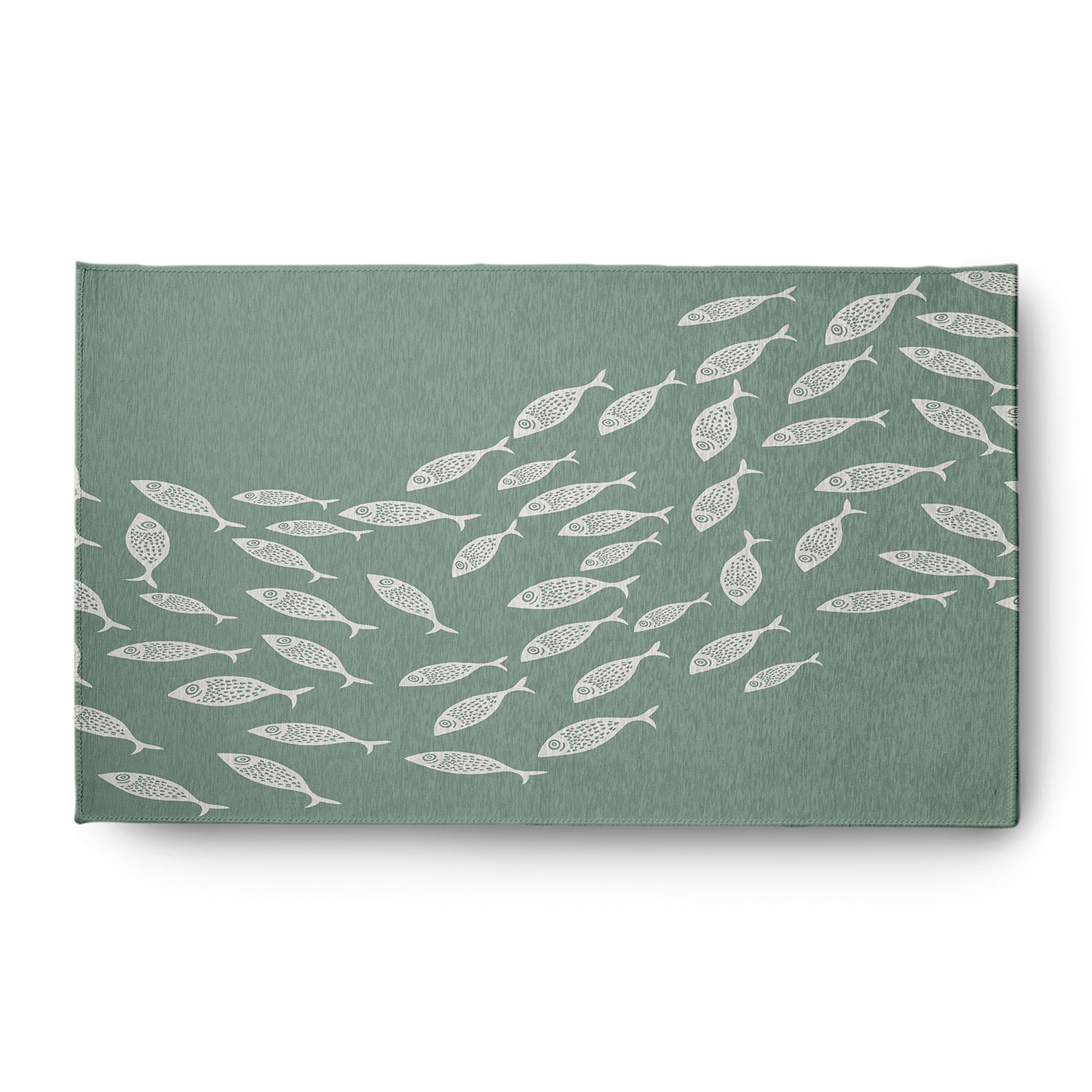 Simply Daisy 3' x 5' Escuela Nautical Chenille Rug, Sage