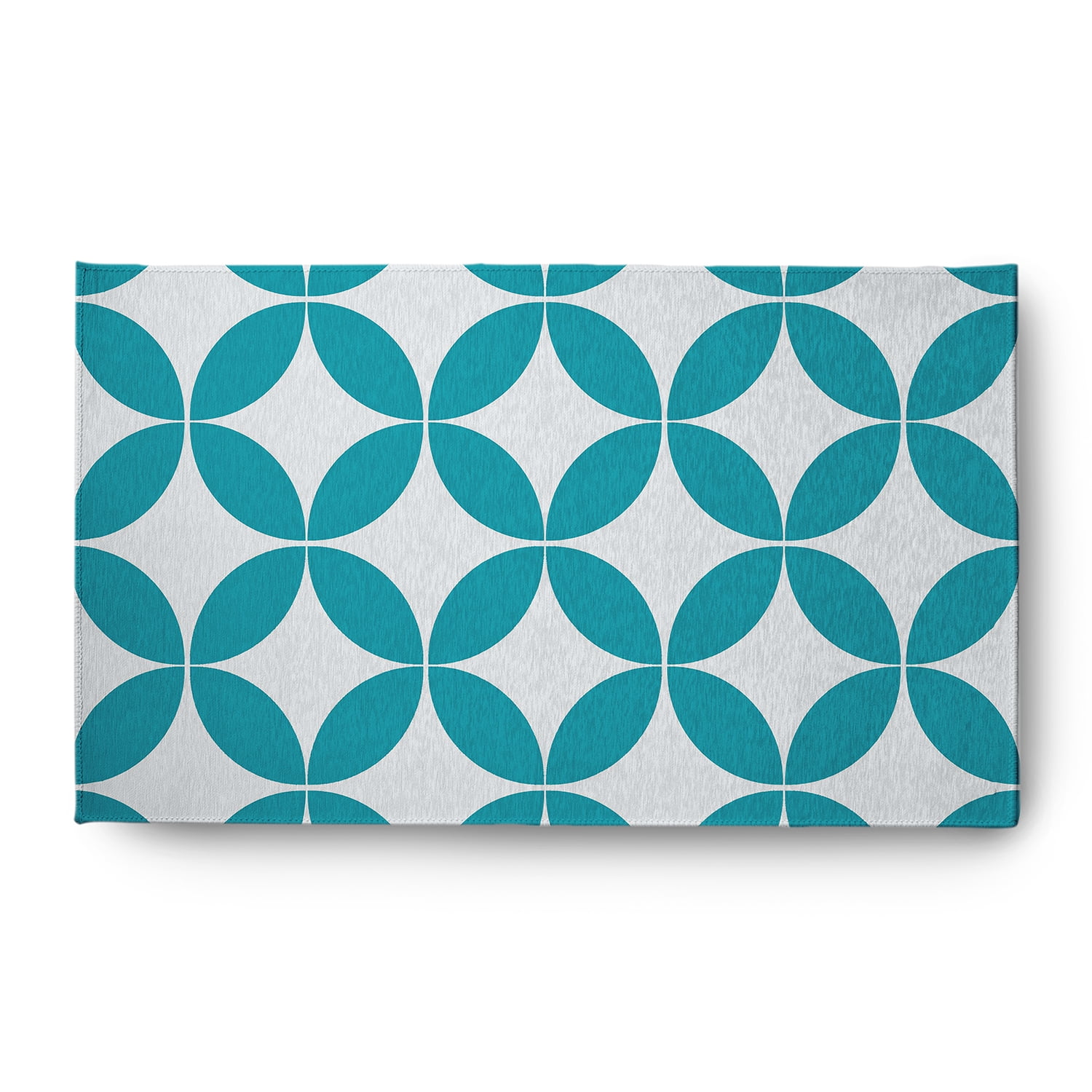Simply Daisy 3' x 5' Explorer Blue Eye Opener Spring Chenille Indoor/Outdoor Rug