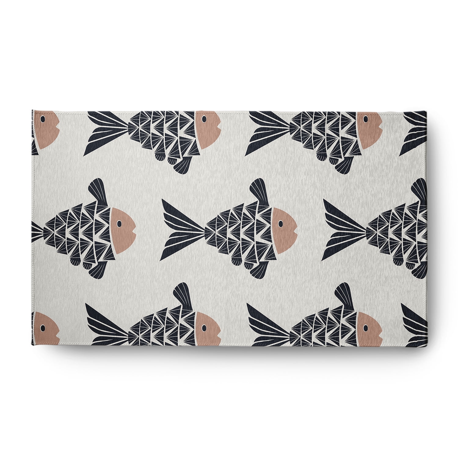 Simply Daisy 3' x 5' Fish Tales Nautical Chenille Rug, Mauve