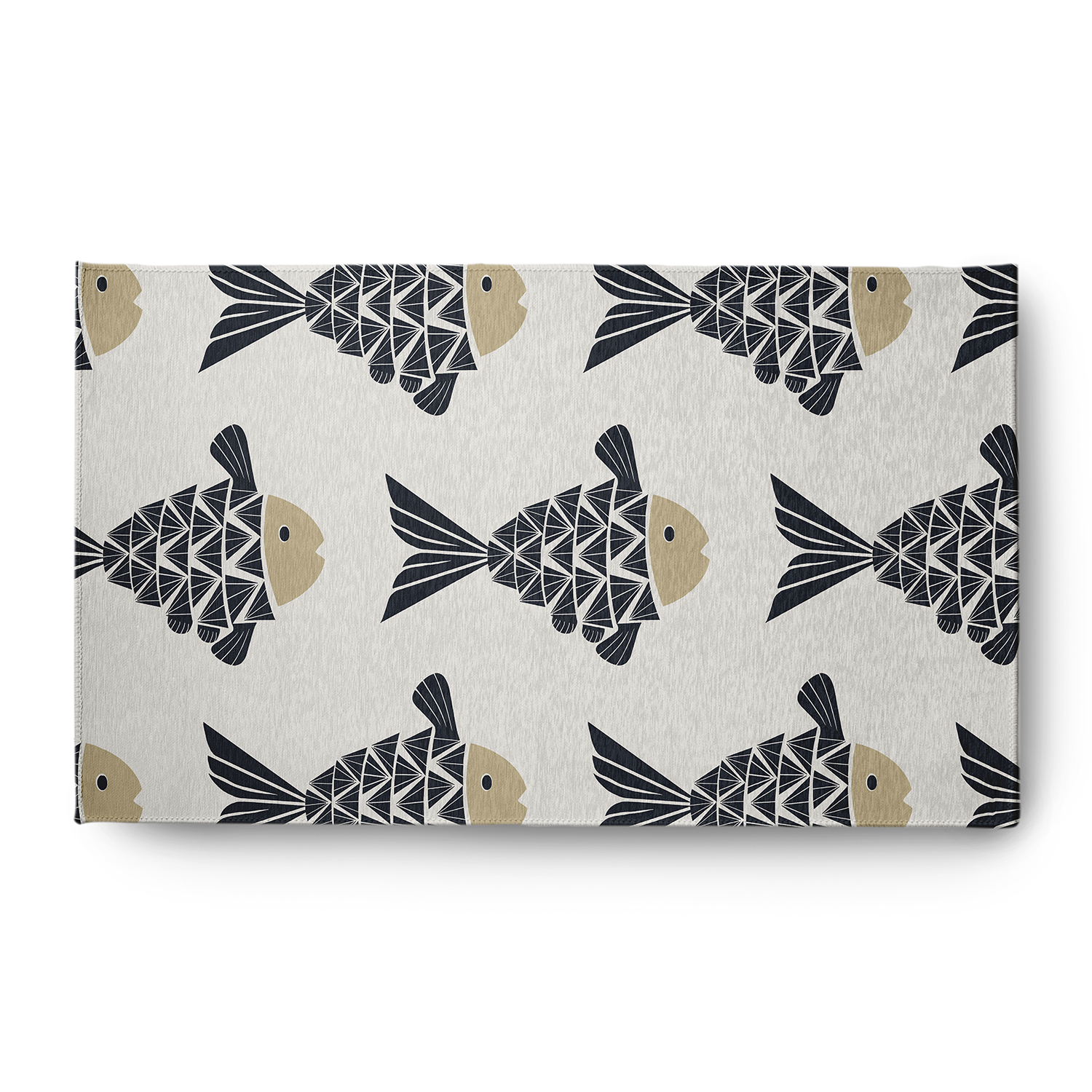 Simply Daisy 3' x 5' Fish Tales Nautical Chenille Rug, Taupe