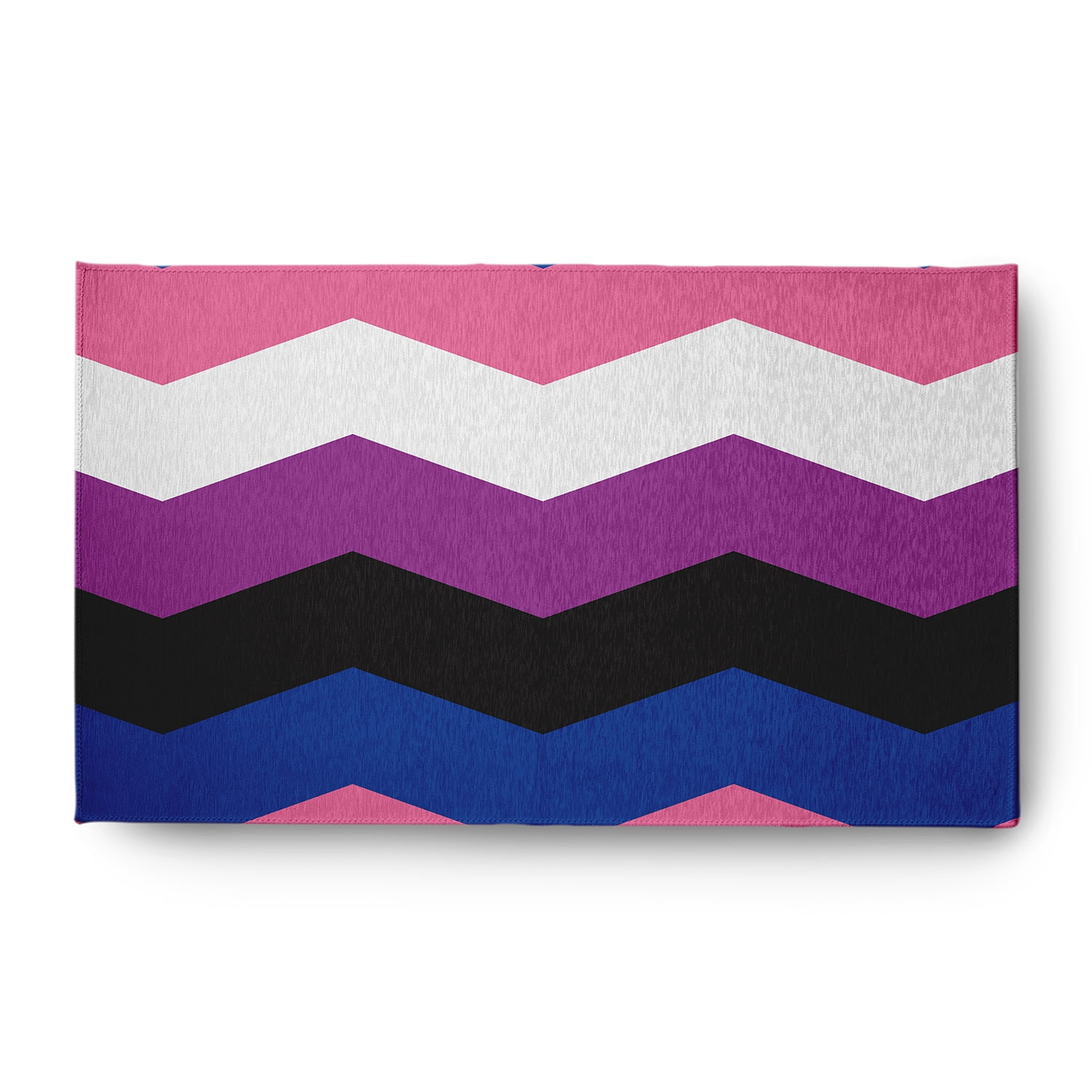 Simply Daisy 3' x 5' Genderfluid Chevron Genderfluid Chevron Chenille Indoor/Outdoor Rug