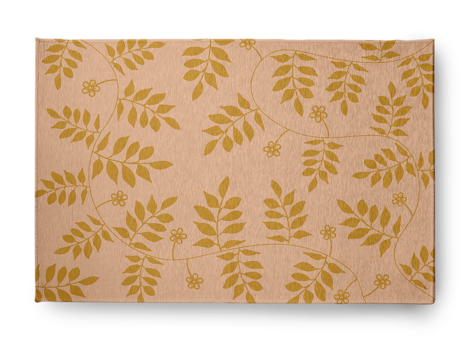Simply Daisy 3' x 5' Golden Mustard Fern Fronds Rug