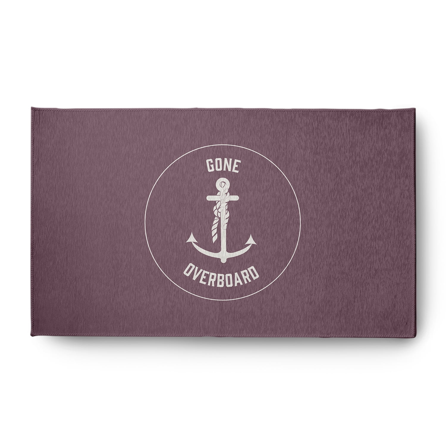 Simply Daisy 3' x 5' Gone Forever Overboard Nautical Chenille Rug, Dusty Purple