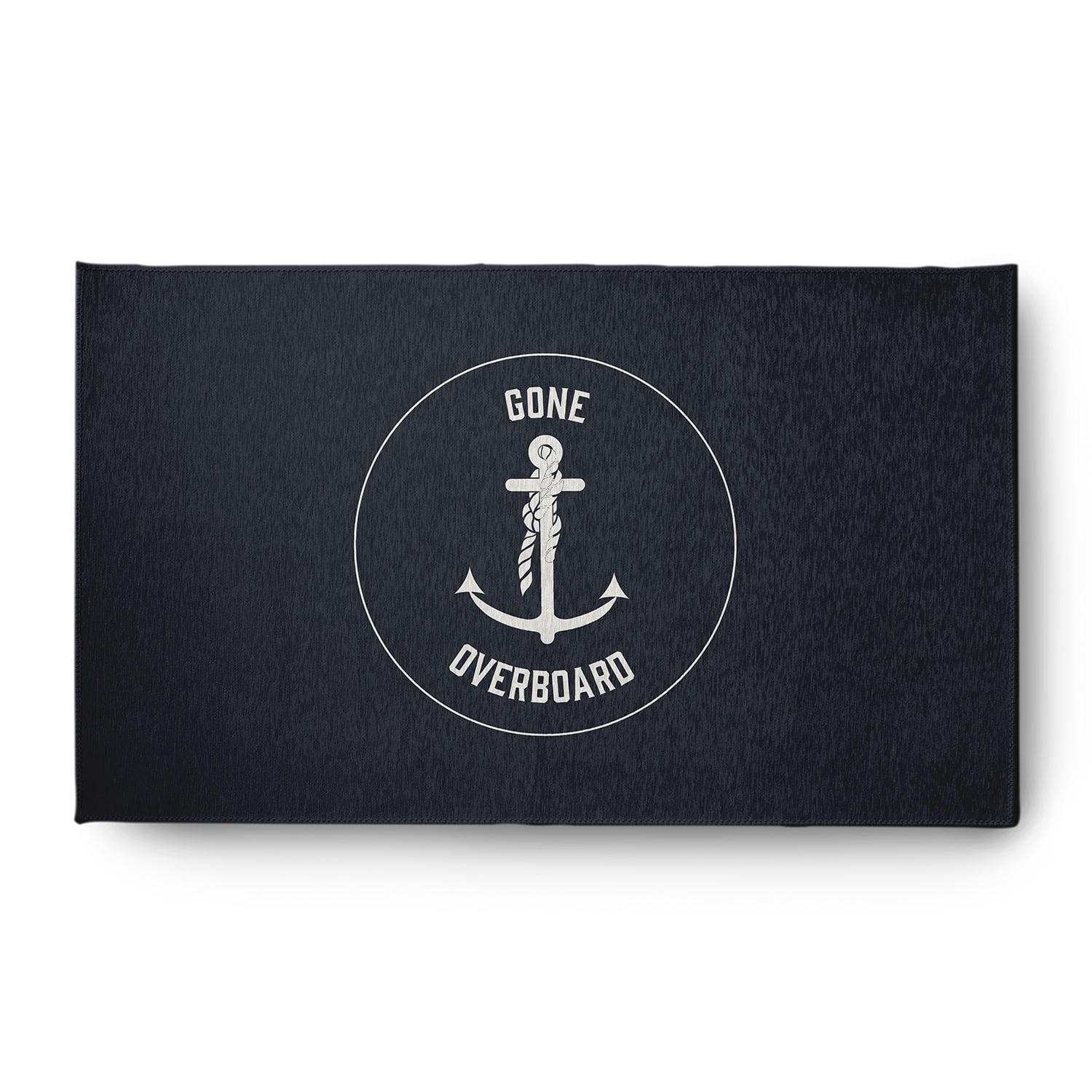 Simply Daisy 3' x 5' Gone Forever Overboard Nautical Chenille Rug, Shark Blue