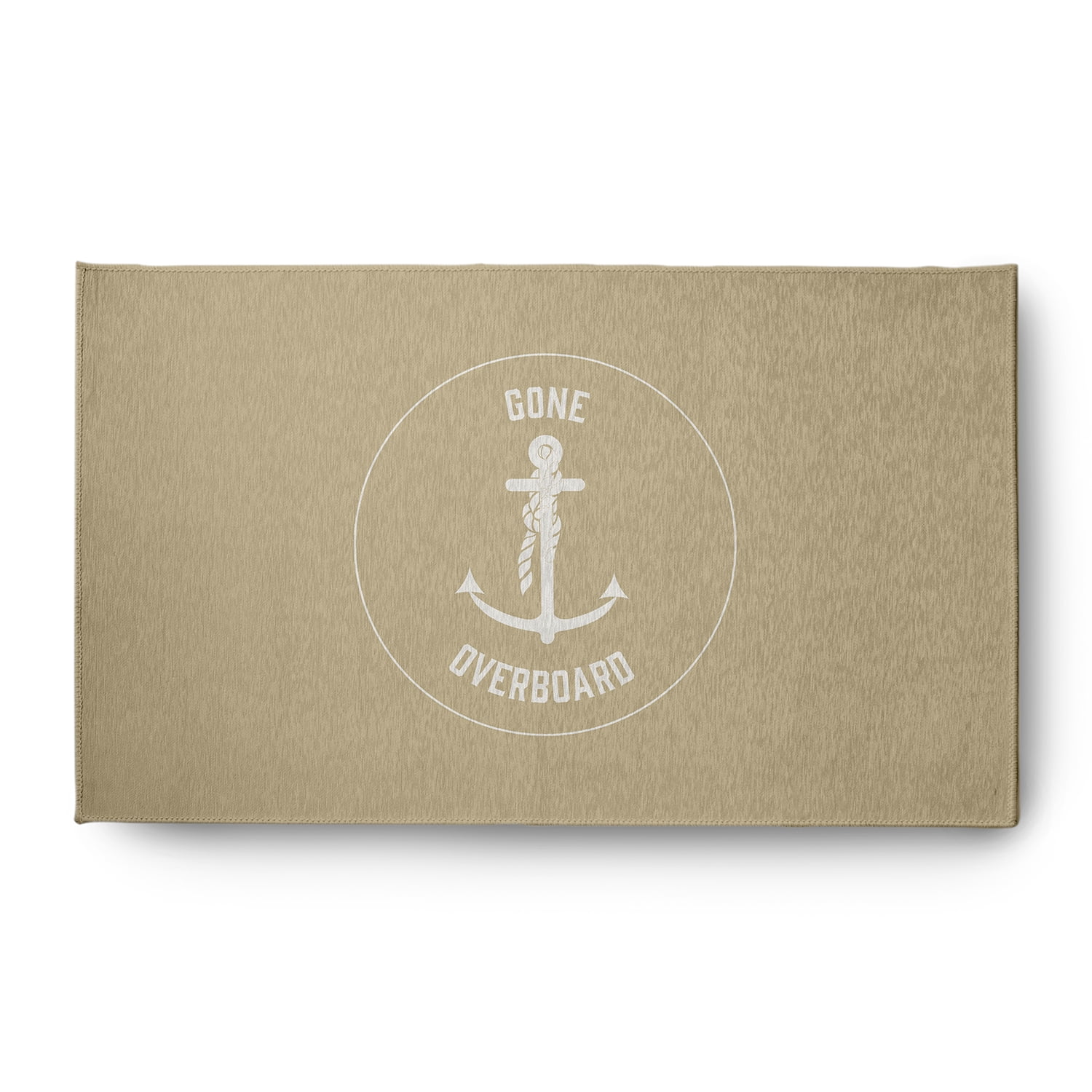 Simply Daisy 3' x 5' Gone Forever Overboard Nautical Chenille Rug, Taupe