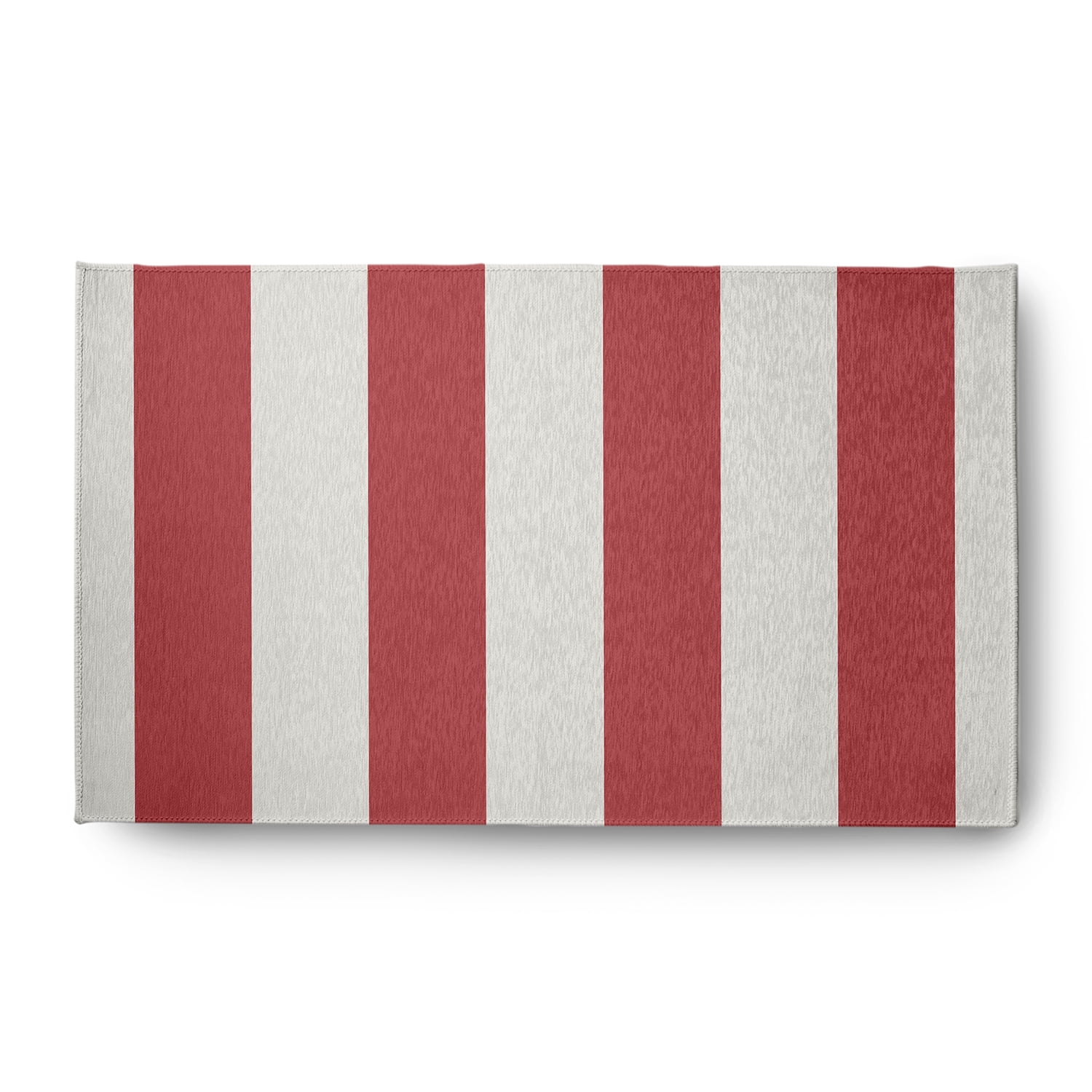 Simply Daisy 3' x 5' Graduated Stripe Chenille Rug, Ligonberry Red