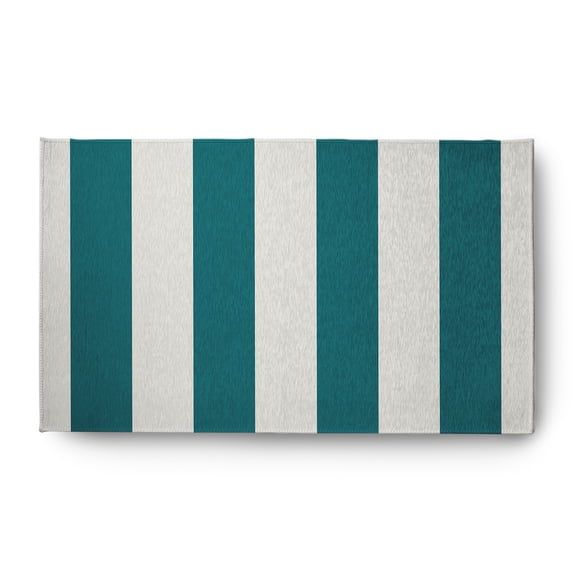 Simply Daisy 3' x 5' Graduated Stripe Chenille Rug, Ocean Teal
