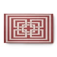 thumbnail image 1 of Simply Daisy 3' x 5' Greek New Key Nautical Chenille Rug, Ligonberry Red, 1 of 4