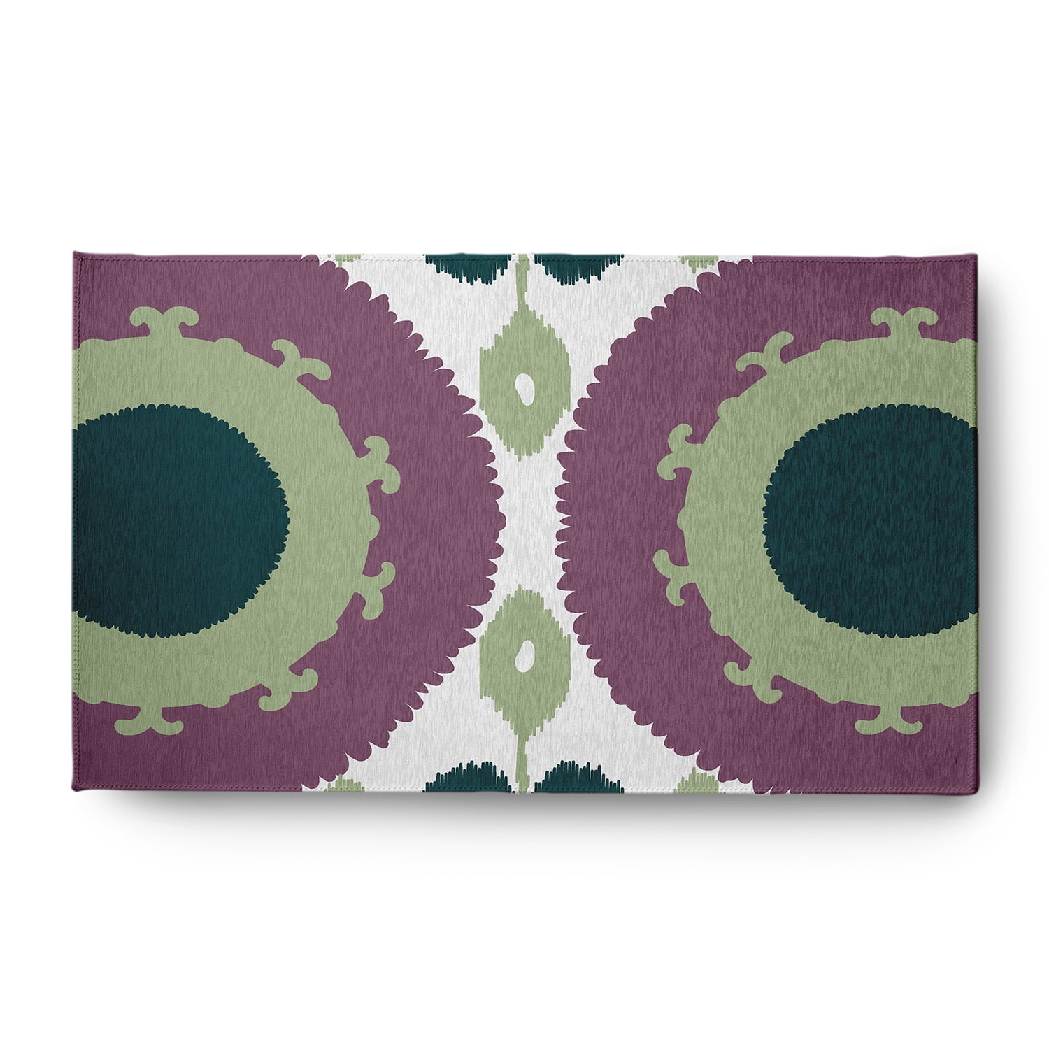 Simply Daisy 3' x 5' Green Boho Chenille Indoor/Outdoor Rug