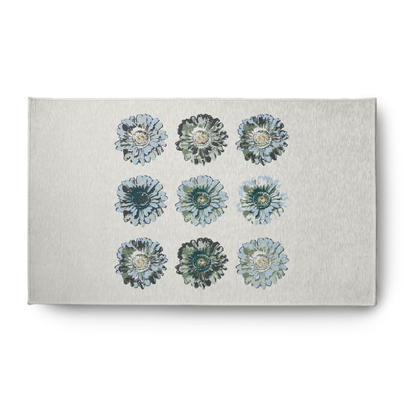 Simply Daisy 3' x 5' Green Gypsy Floral Spring Chenille Rug