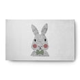 thumbnail image 1 of Simply Daisy 3' x 5' Laurel Tree Green Bow-tie Bunny Easter Chenille Rug, 1 of 1