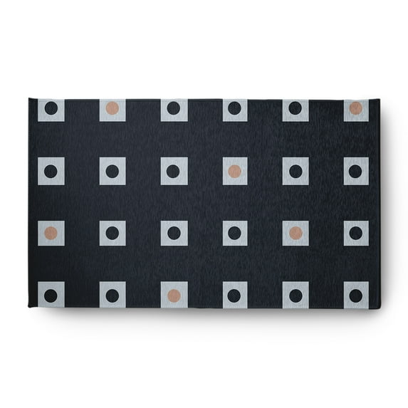 Simply Daisy 3' x 5' Li'l Boxes Chenille Rug, Shark Blue
