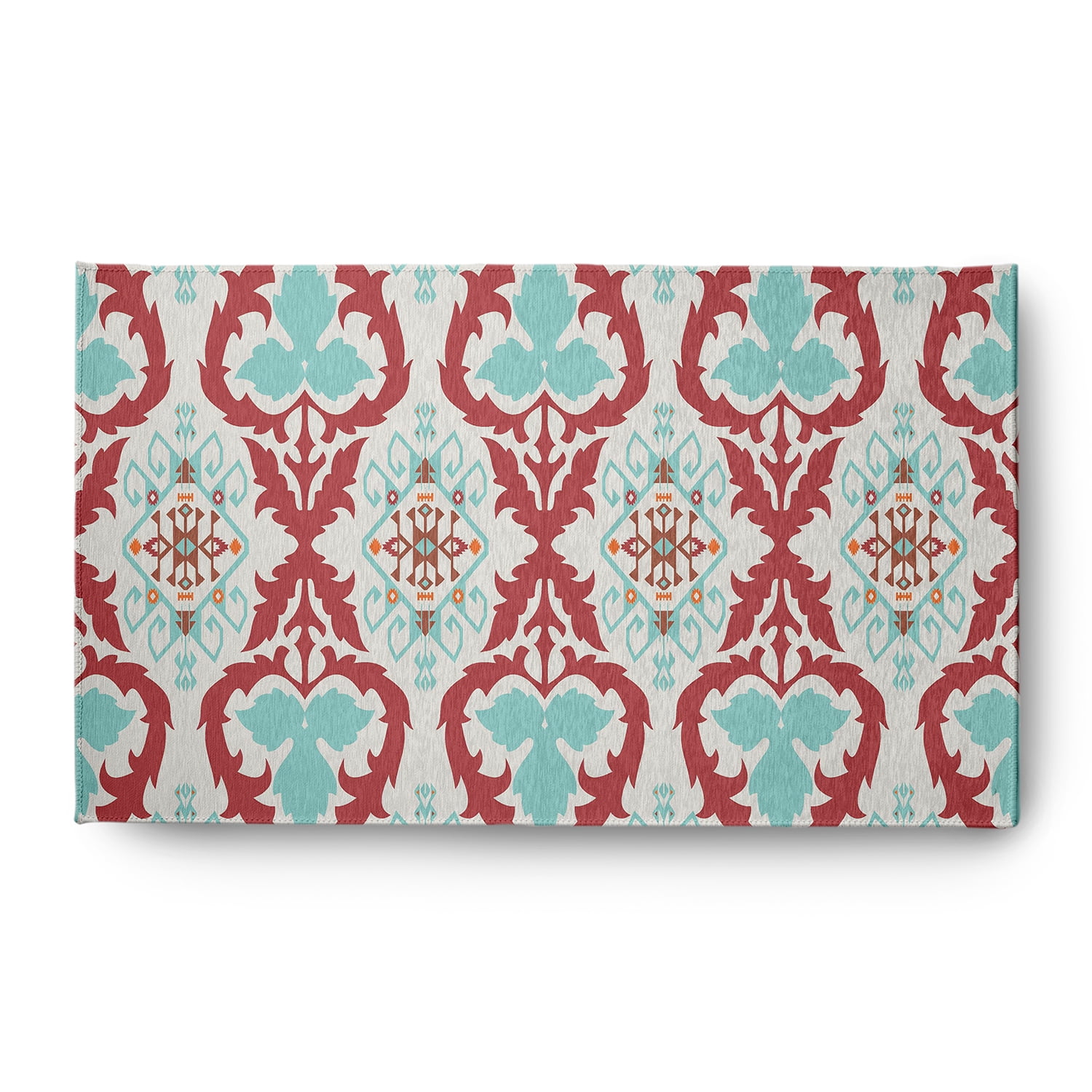 Simply Daisy 3' x 5' Light Blue Bombay Spring Chenille Indoor/Outdoor Rug