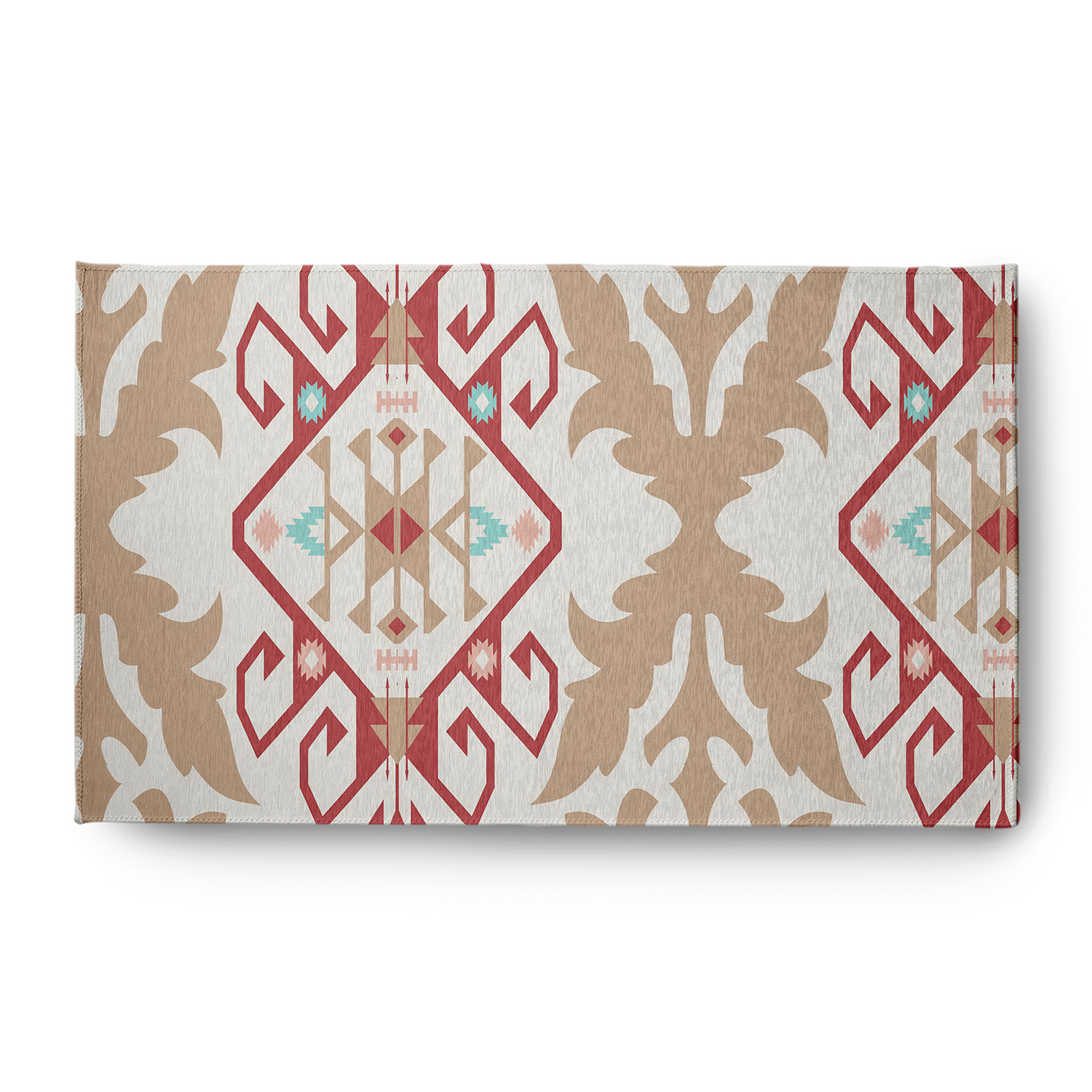 Simply Daisy 3' x 5' Ligonberry Red Bombay Medallion Spring Chenille Indoor/Outdoor Rug
