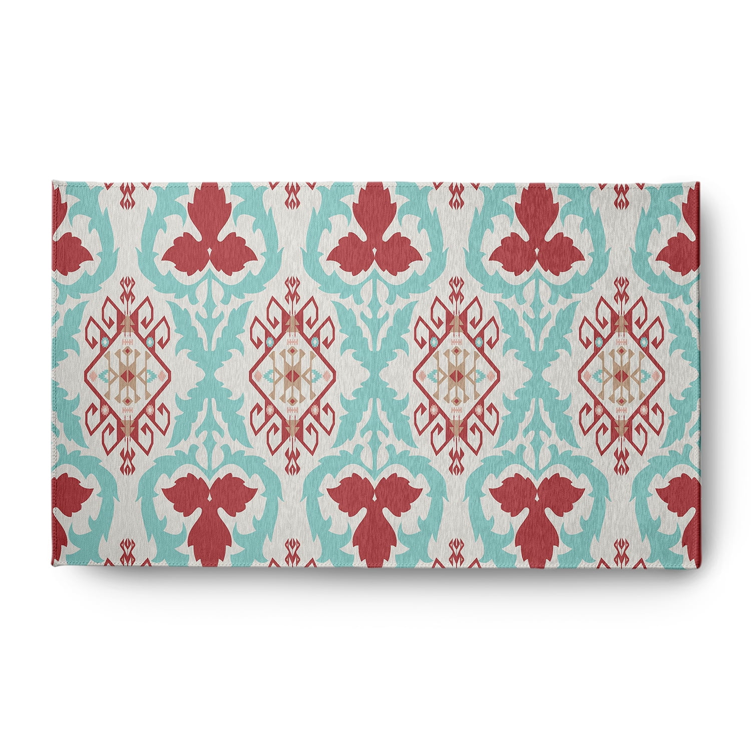 Simply Daisy 3' x 5' Ligonberry Red Bombay Spring Chenille Indoor/Outdoor Rug