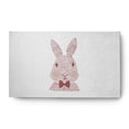 thumbnail image 1 of Simply Daisy 3' x 5' Ligonberry Red Monochrome Bunny Easter Chenille Indoor/Outdoor Rug, 1 of 4