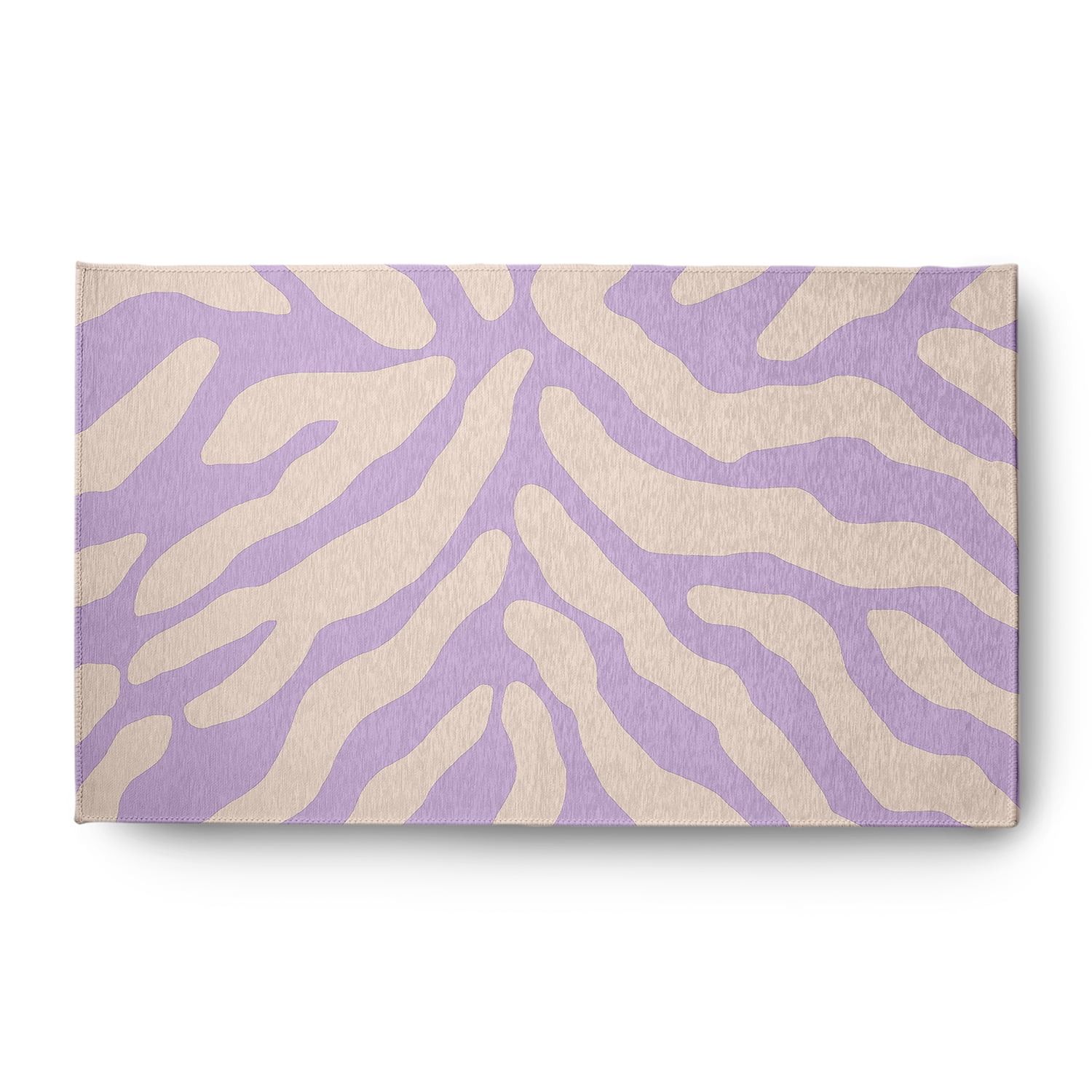 Simply Daisy 3' x 5' Lilac Animal Stripe Spring Chenille Indoor/Outdoor Rug