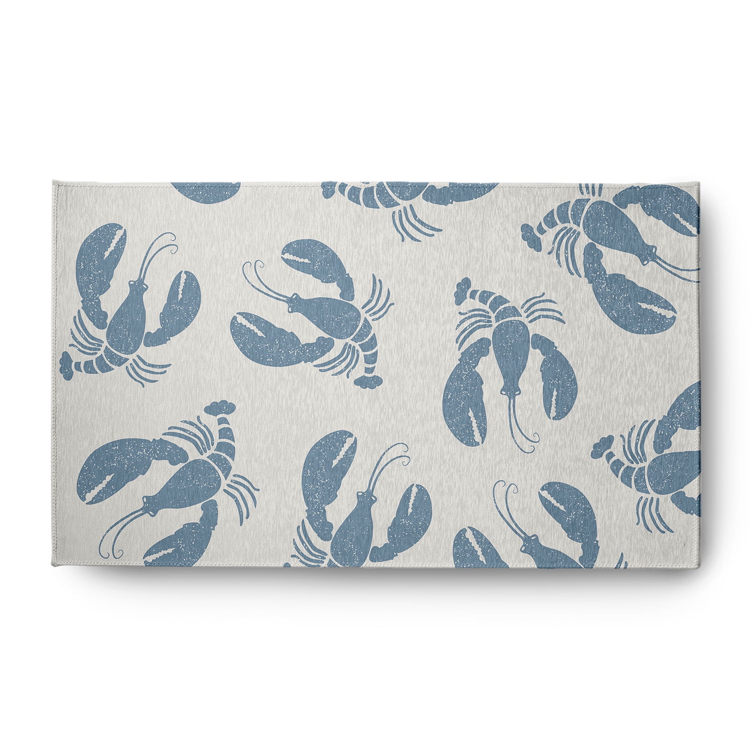 Simply Daisy 3' x 5' Lobster Fest Nautical Chenille Rug, Dusty Smoke