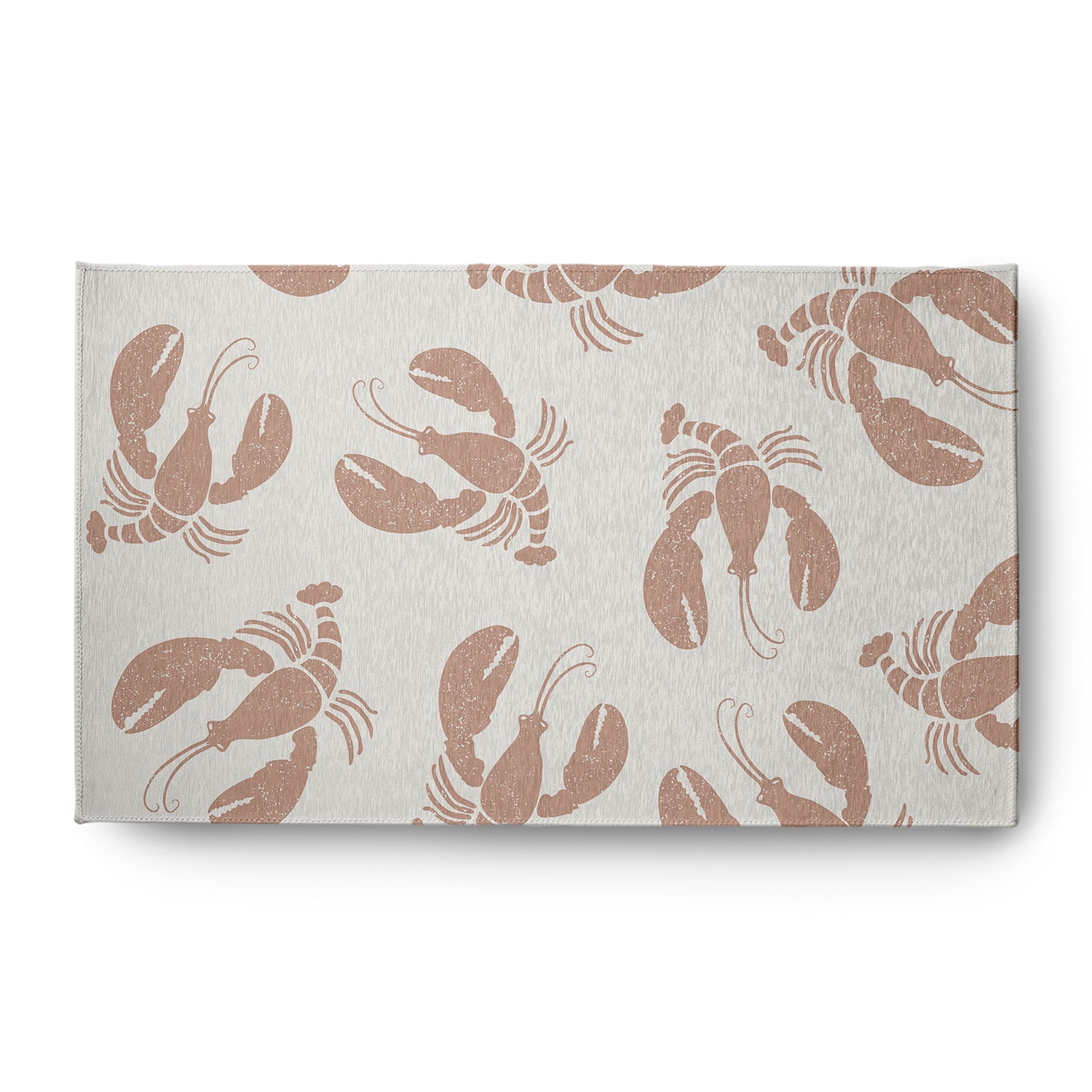 Simply Daisy 3' x 5' Lobster Fest Nautical Chenille Rug, Mauve