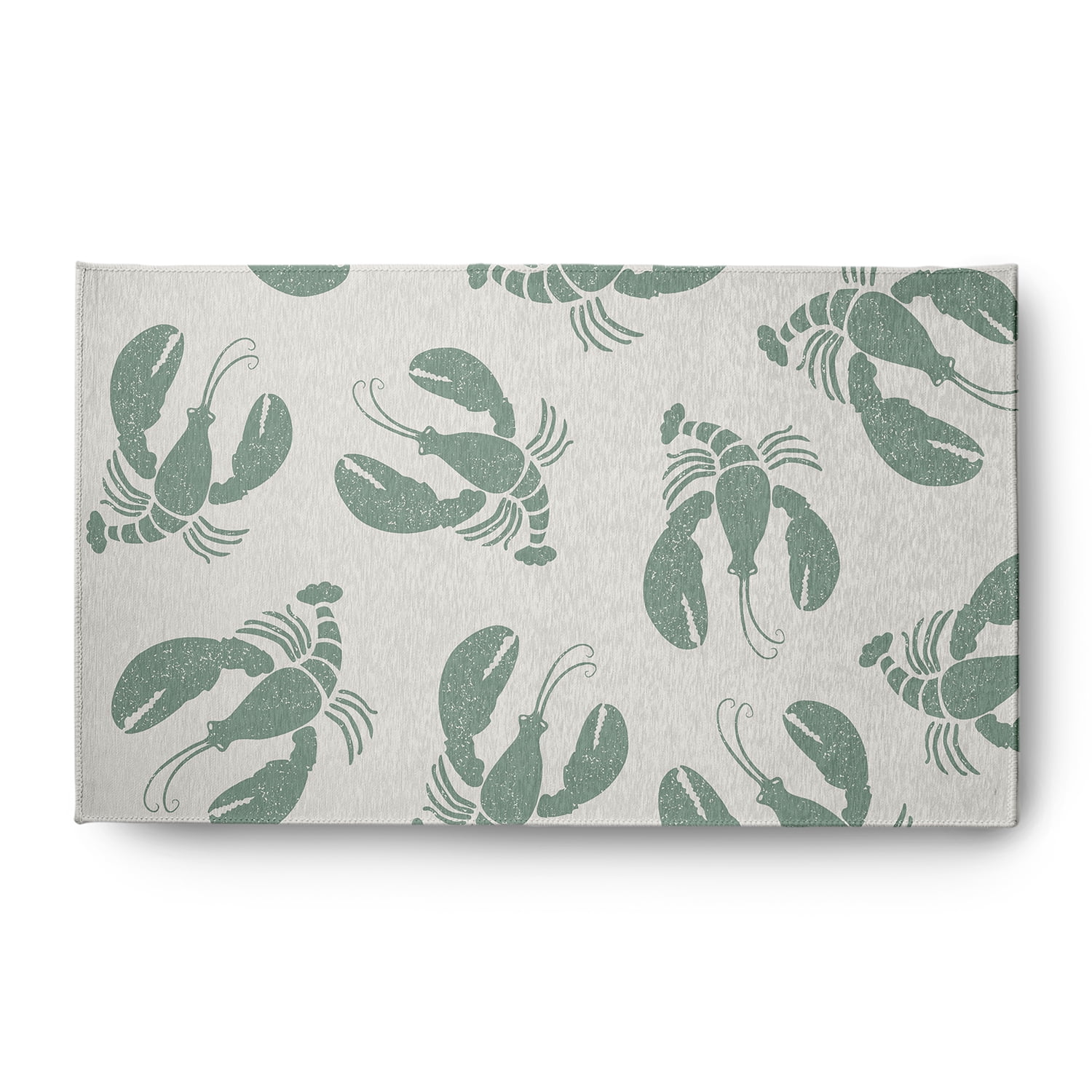 Simply Daisy 3' x 5' Lobster Fest Nautical Chenille Rug, Sage