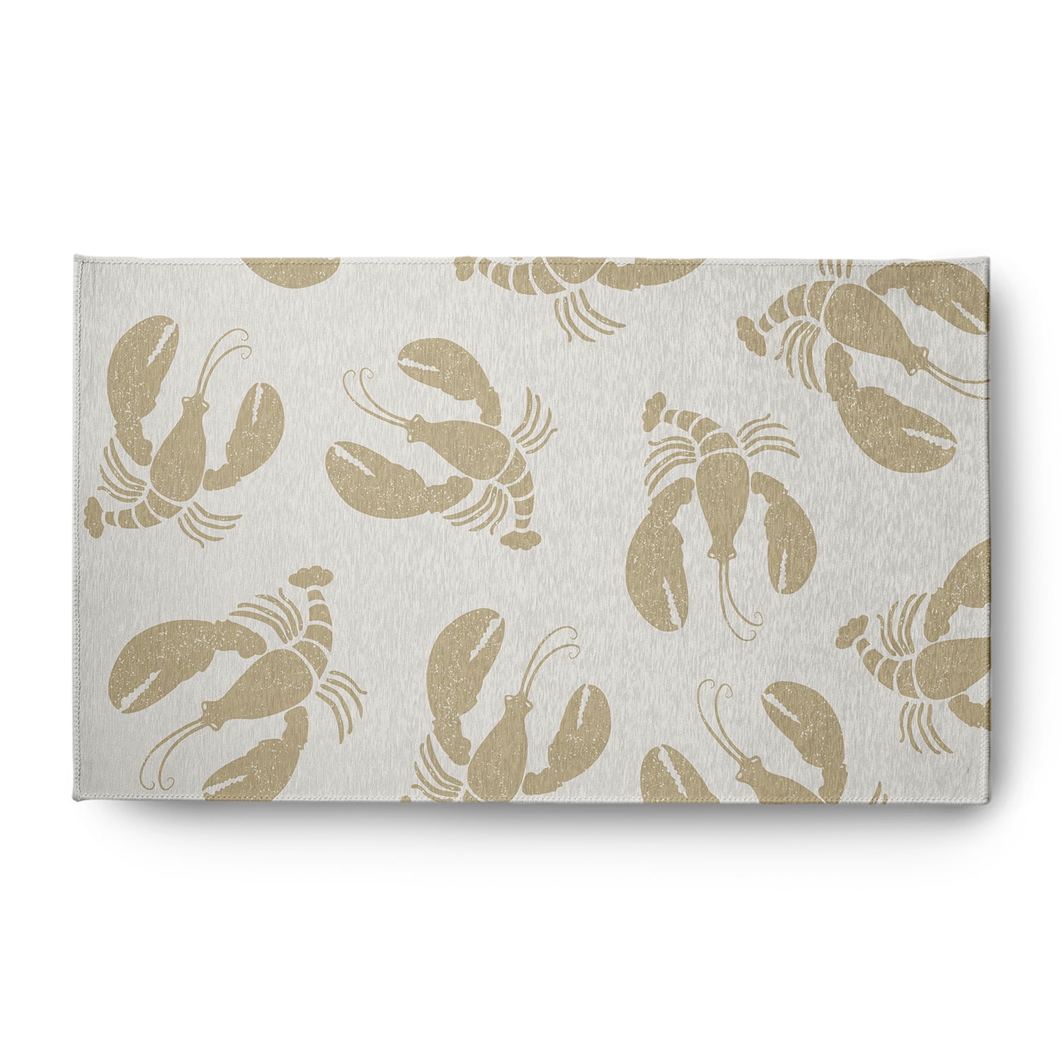 Simply Daisy 3' x 5' Lobster Fest Nautical Chenille Rug, Taupe