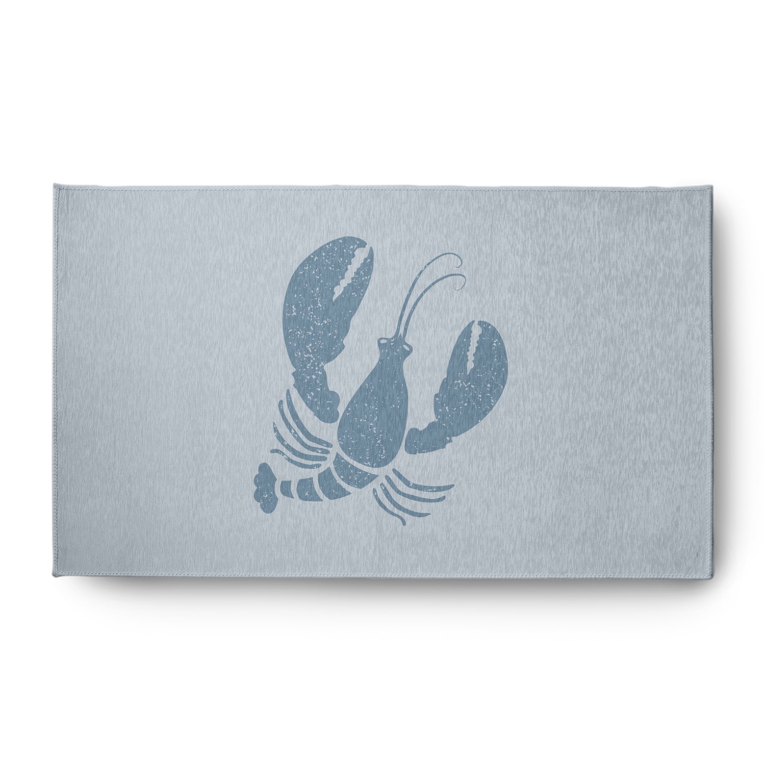 Simply Daisy 3' x 5' Lobster Nautical Chenille Rug, Dusty Smoke