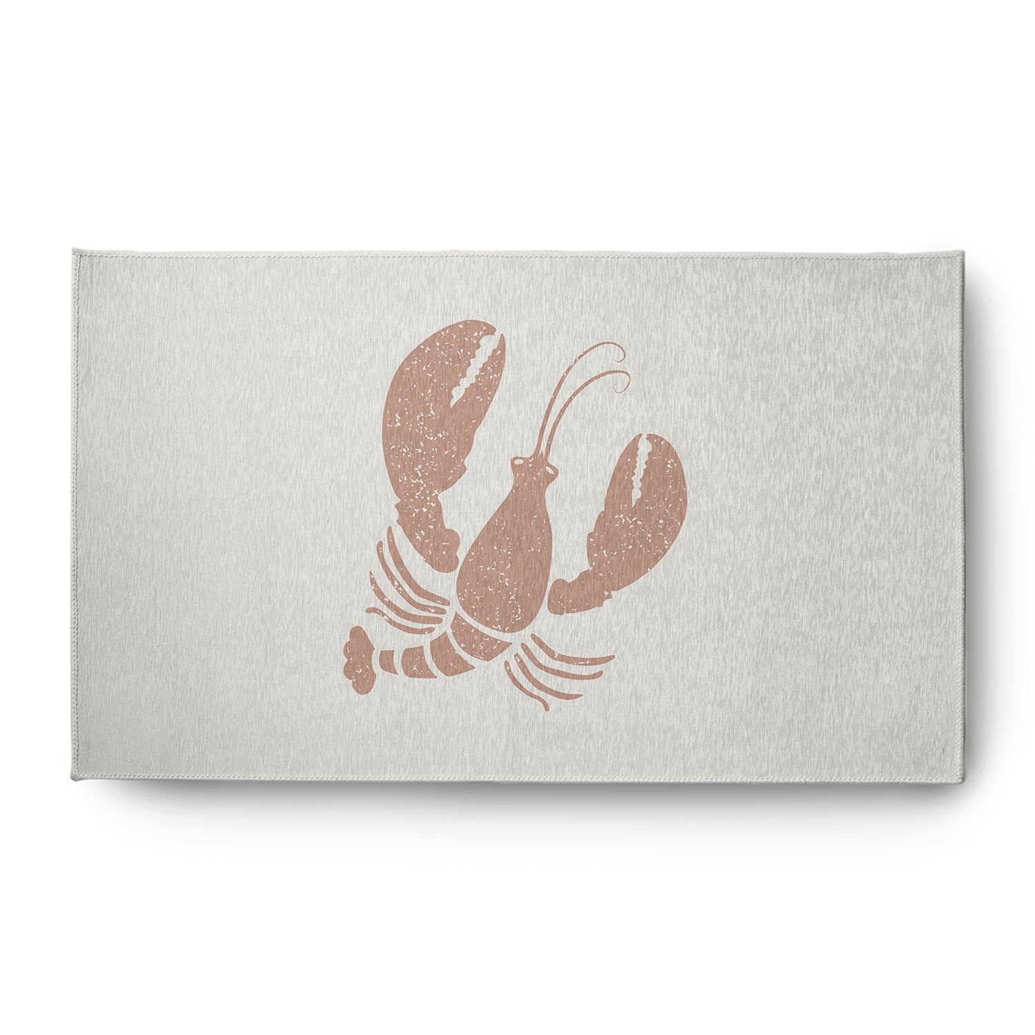 Simply Daisy 3' x 5' Lobster Nautical Chenille Rug, Mauve and White
