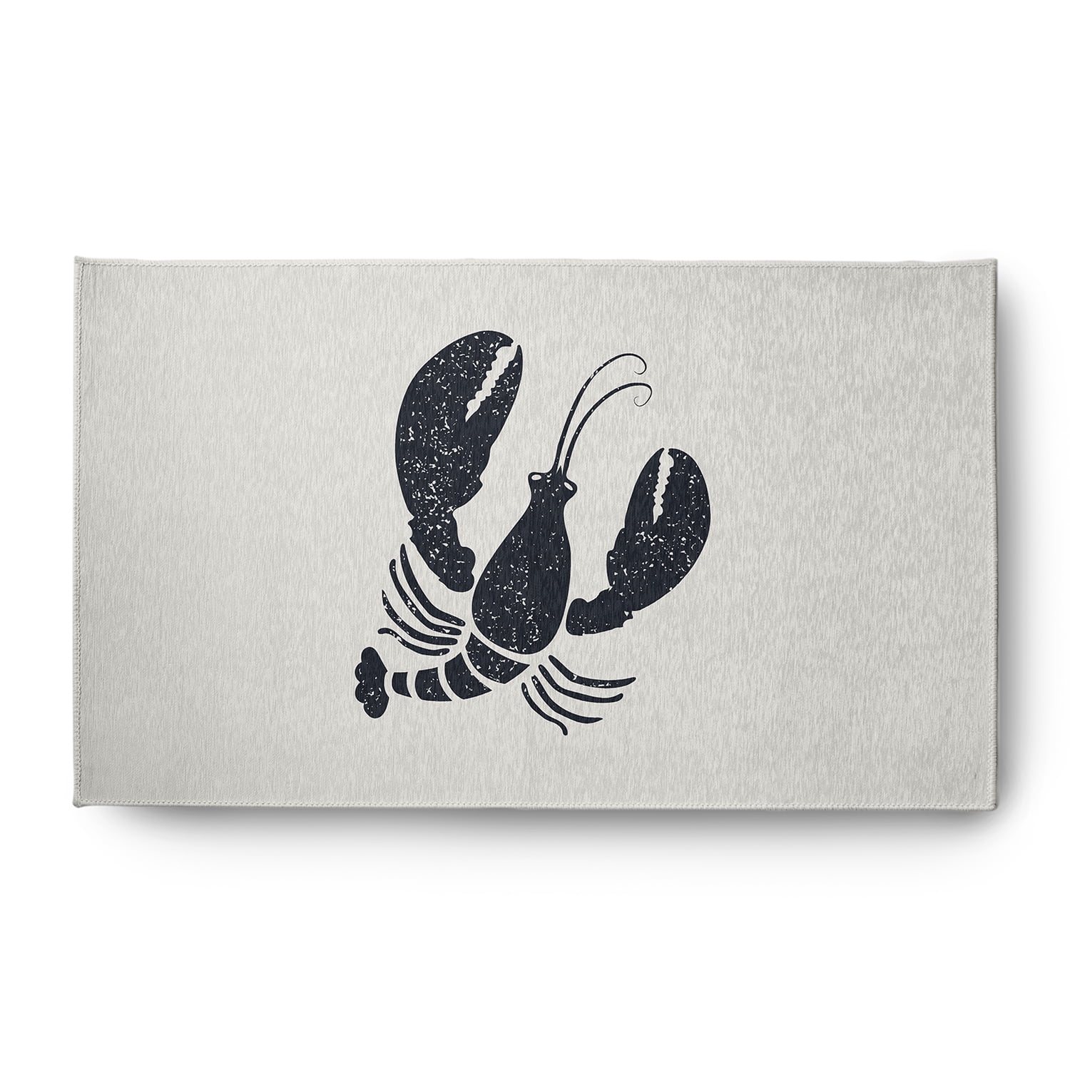 Simply Daisy 3' x 5' Lobster Nautical Chenille Rug, Shark Blue