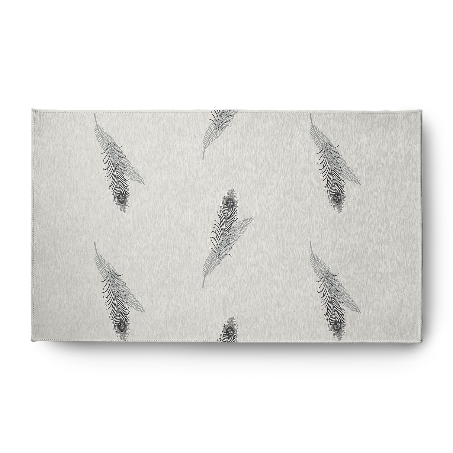 Simply Daisy 3' x 5' Lunar Gray Feather Stripe Spring Chenille Indoor/Outdoor Rug