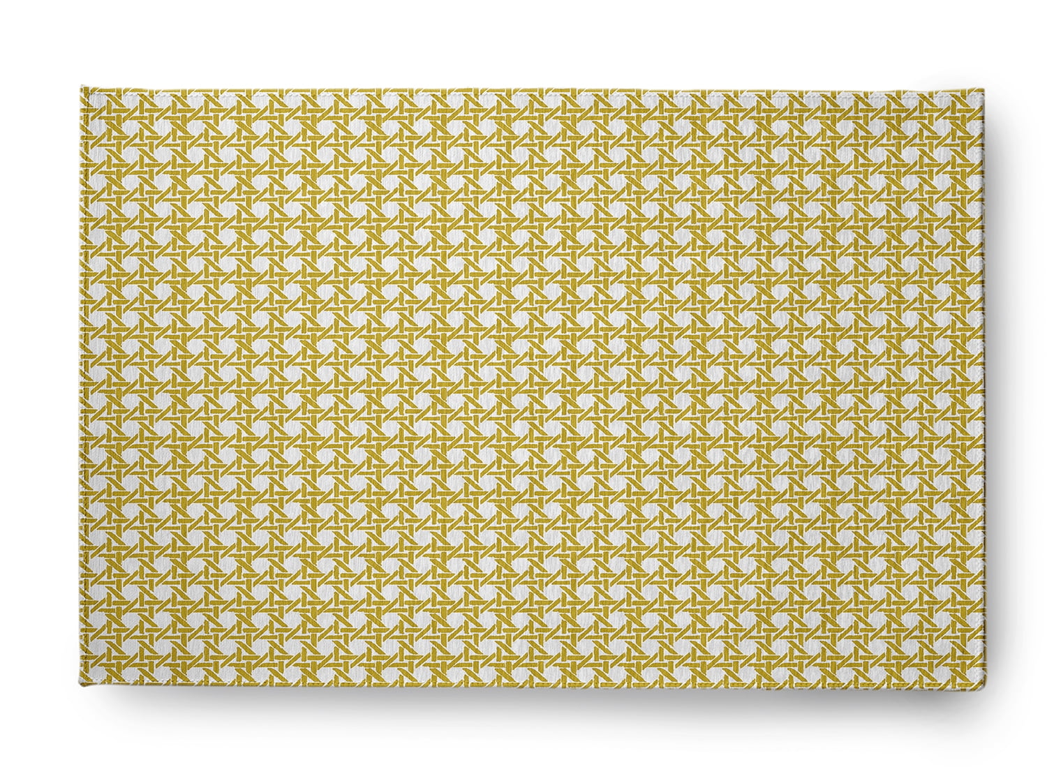 Simply Daisy 3' x 5' Mustard Rattan Geometric Rug