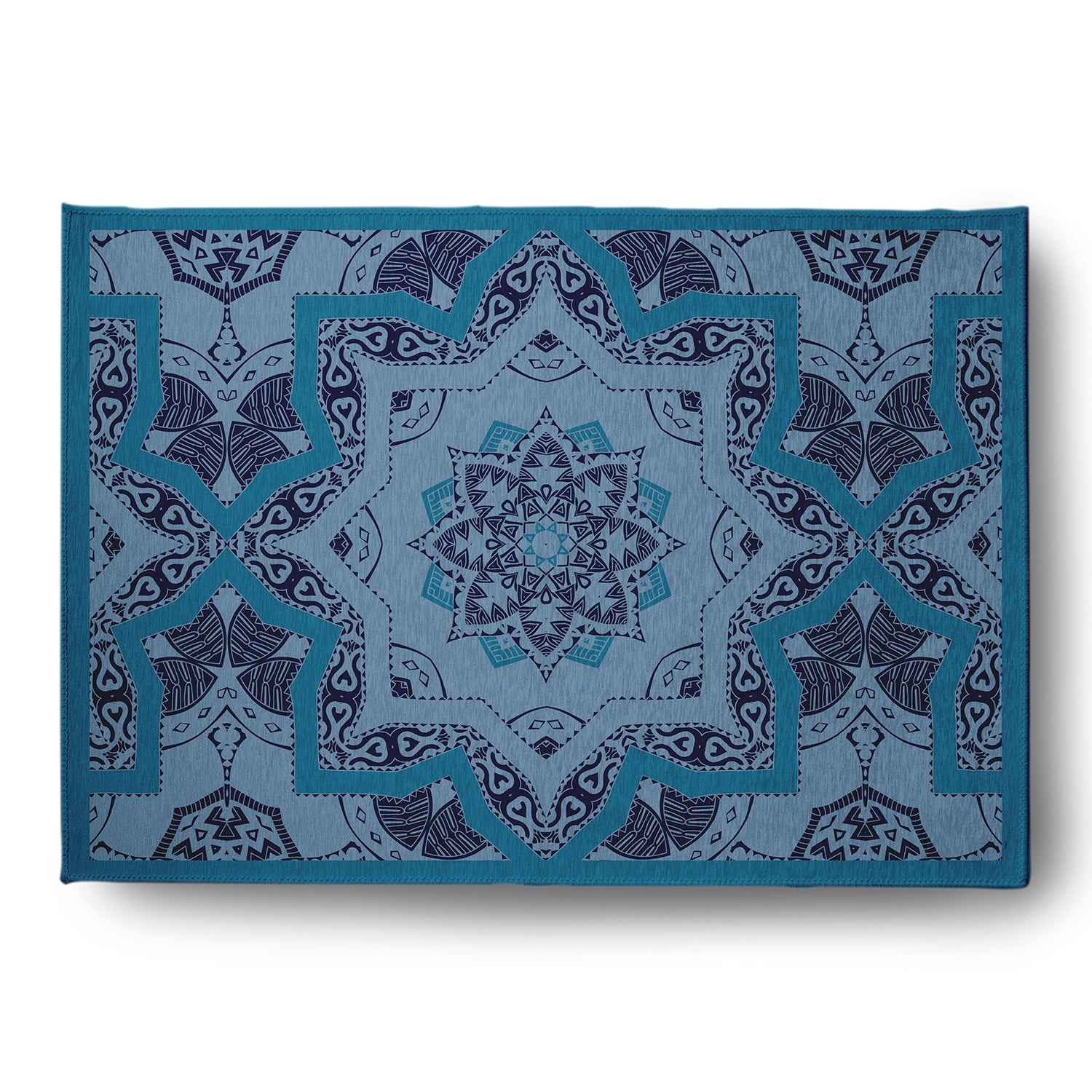 Simply Daisy 3' x 5' Nutmeg Rattan Geometric Indoor/outdoor Rug