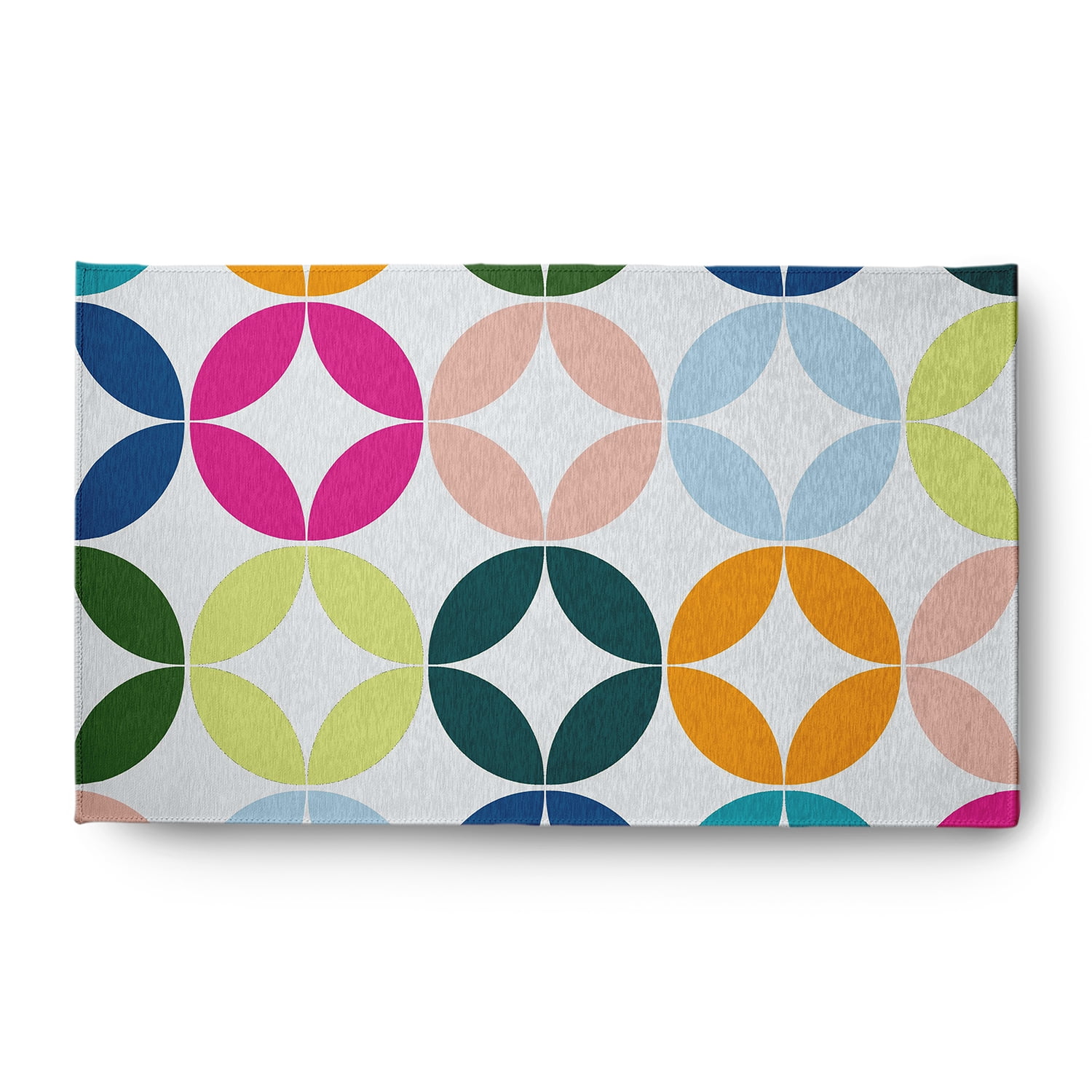 Simply Daisy 3' x 5' Ocean Green Eye Opener Spring Chenille Indoor/Outdoor Rug