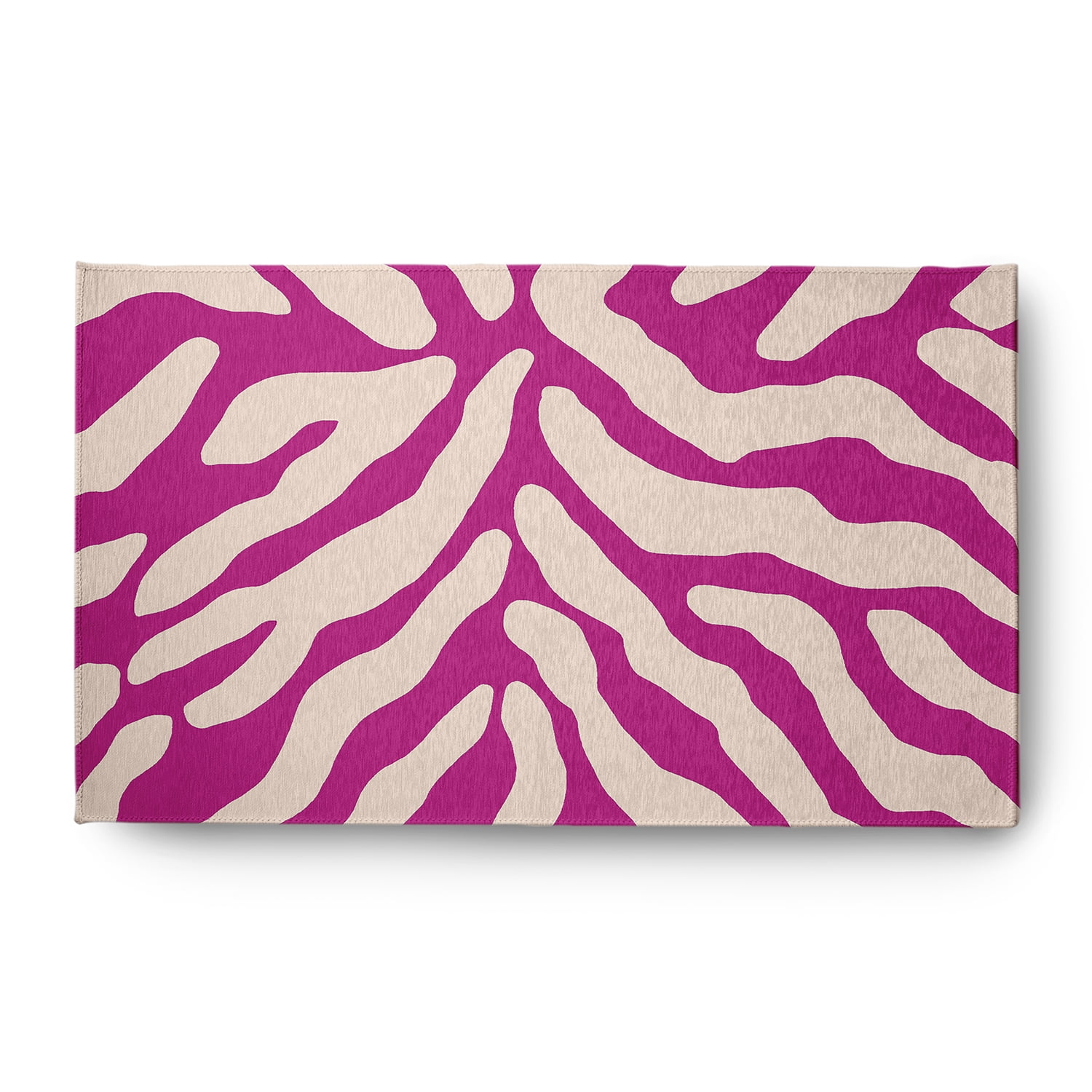 Simply Daisy 3' x 5' Orchid Animal Stripe Spring Chenille Indoor/Outdoor Rug