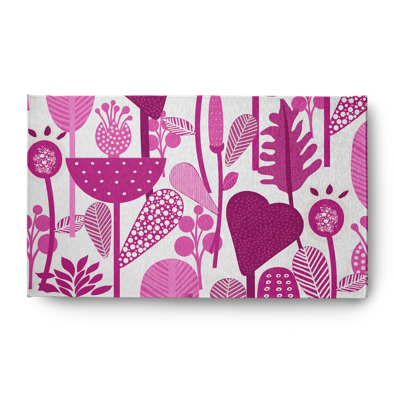 Simply Daisy 3' x 5' Orchid Flower Forest Spring Chenille Indoor/Outdoor Rug