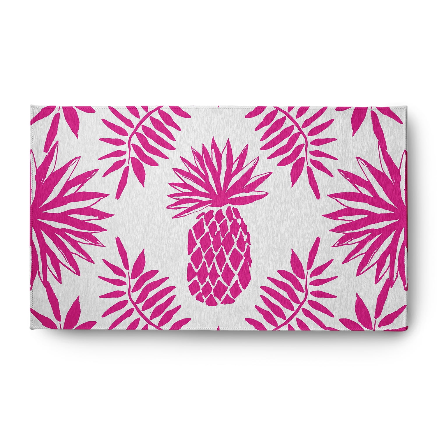 Simply Daisy 3' x 5' Orchid Pineapple Leaves Spring Chenille Rug