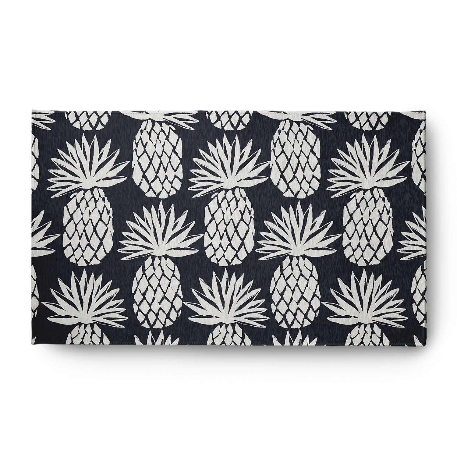Simply Daisy 3' x 5' Pineapple Pattern Chenille Rug, Shark Blue