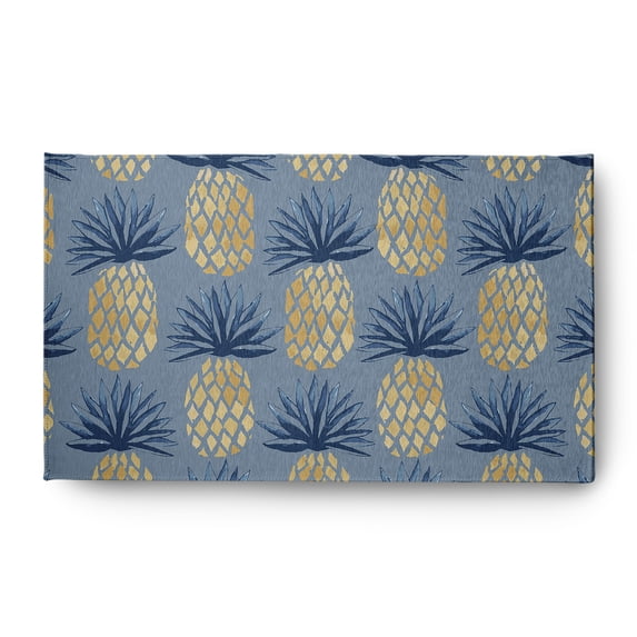 Simply Daisy 3' x 5' Pineapple Stripes Chenille Rug, Dusty Smoke