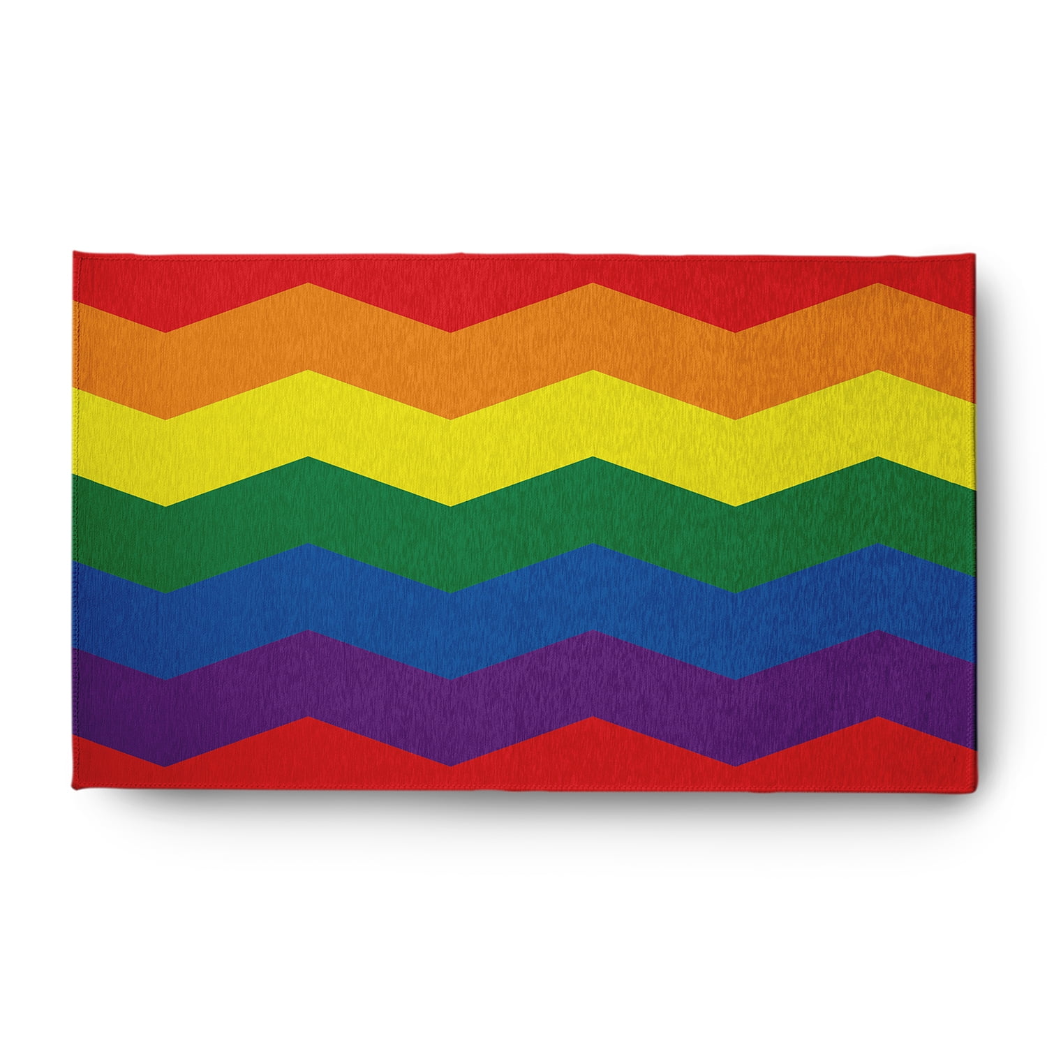 Simply Daisy 3' x 5' Pride Chevron Pride Chevron Chenille Indoor/Outdoor Rug