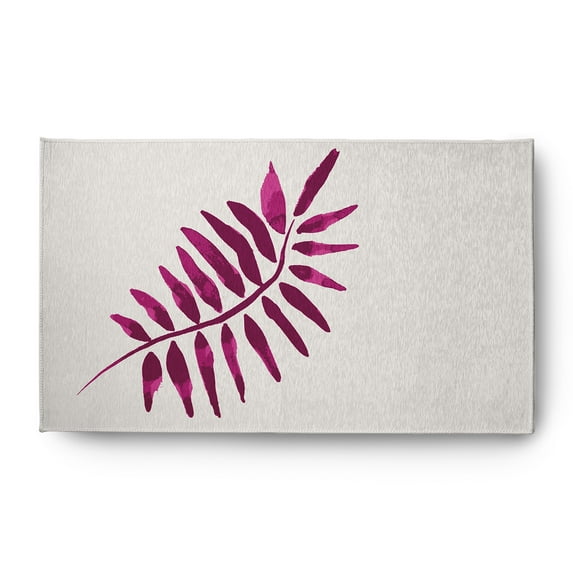 Simply Daisy 3' x 5' Purple Frond 2 Spring Chenille Indoor/Outdoor Rug