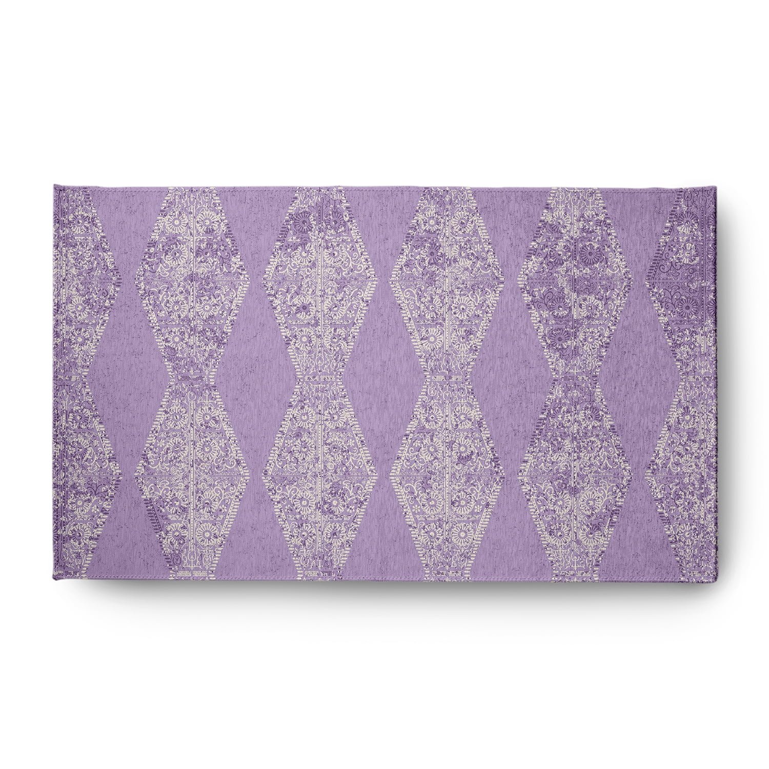 Simply Daisy 3' x 5' Purple Pyramid Stripe Chenille Indoor/Outdoor Rug
