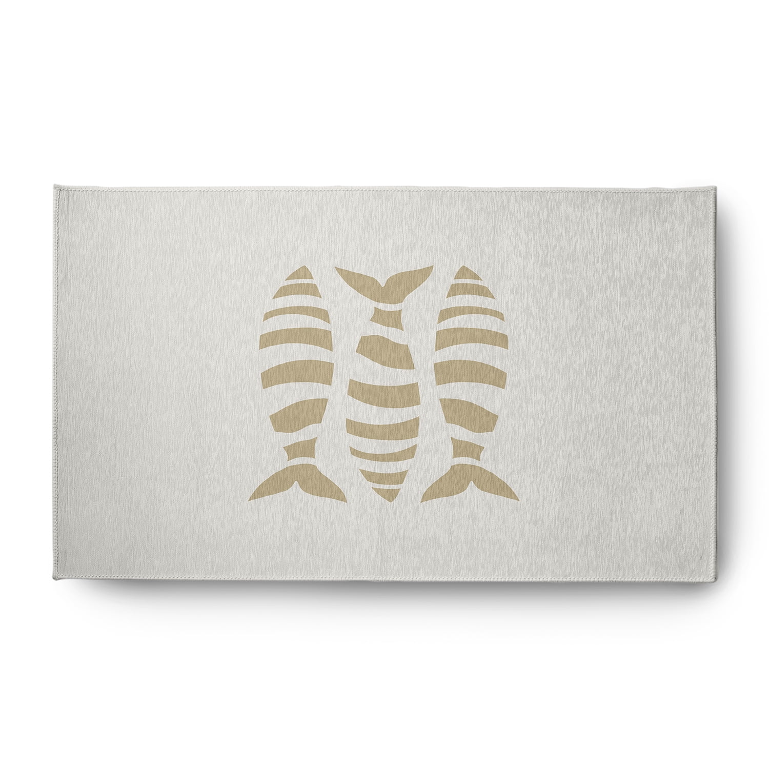 Simply Daisy 3' x 5' Puzzle Fish Nautical Chenille Rug, Taupe