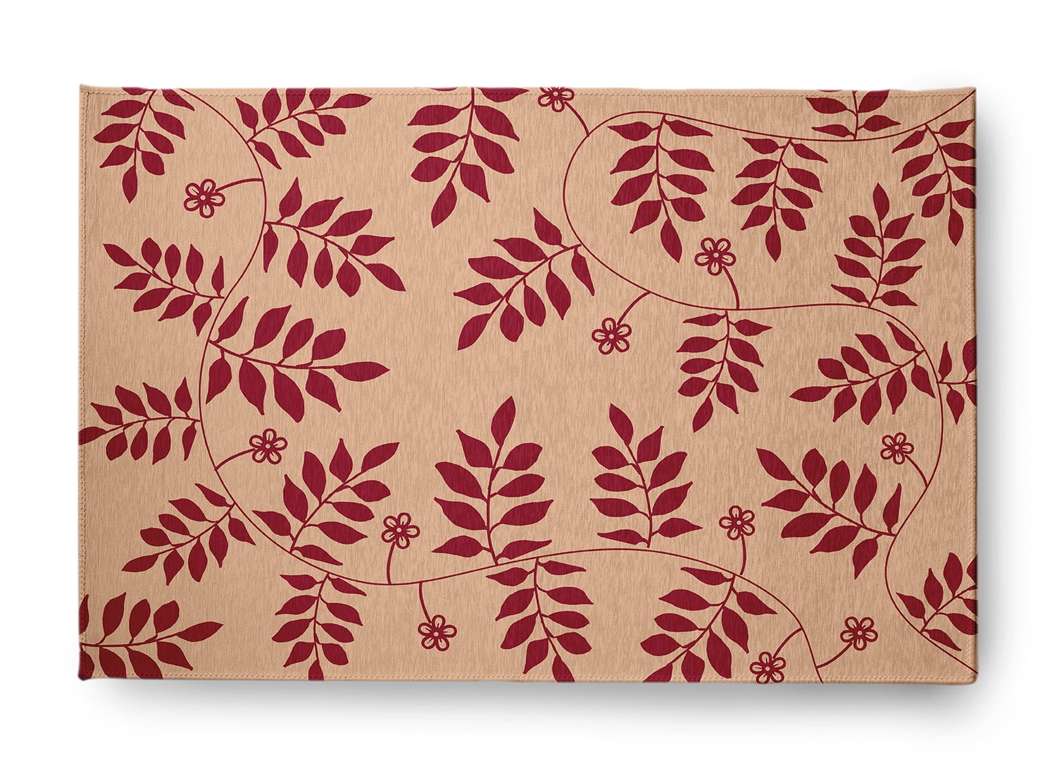 Simply Daisy 3' x 5' Red Fern FrondsIndoor/outdoor Rug