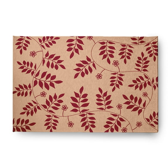 Simply Daisy 3' x 5' Red Fern FrondsIndoor/outdoor Rug