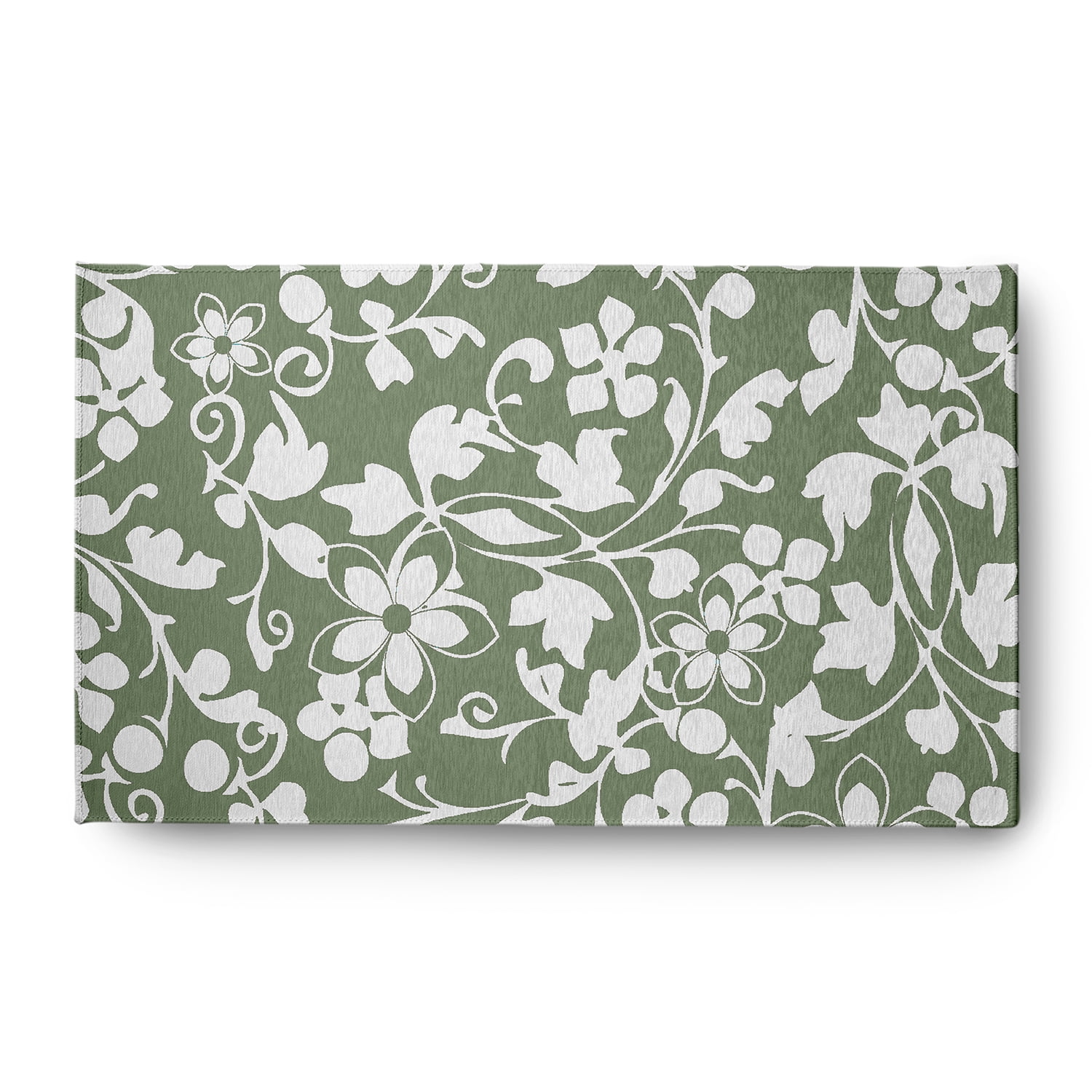 Simply Daisy 3' x 5' Sage Evelyn Spring Chenille Rug