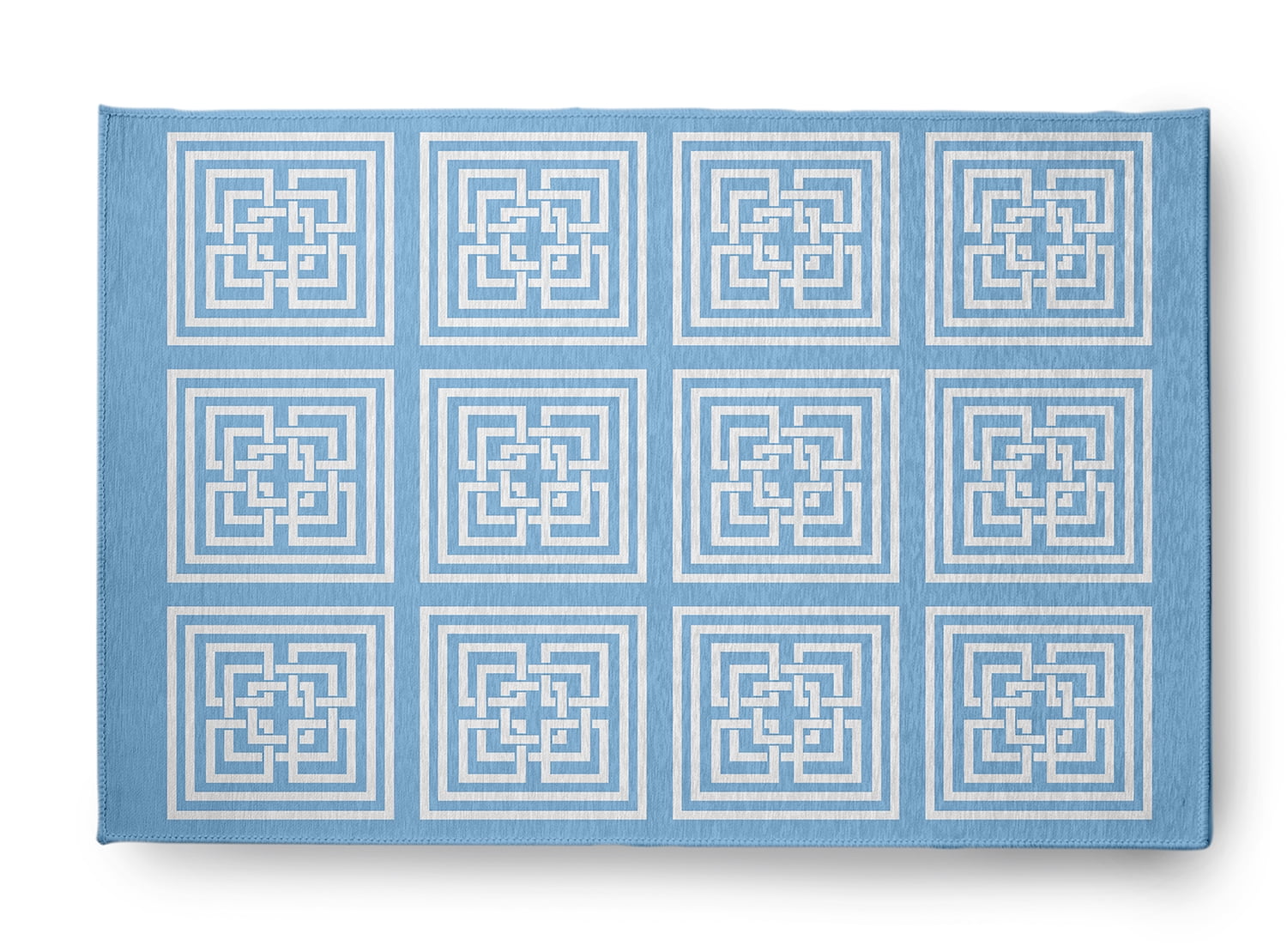 Simply Daisy 3' x 5' Sky Greek New Key Rug