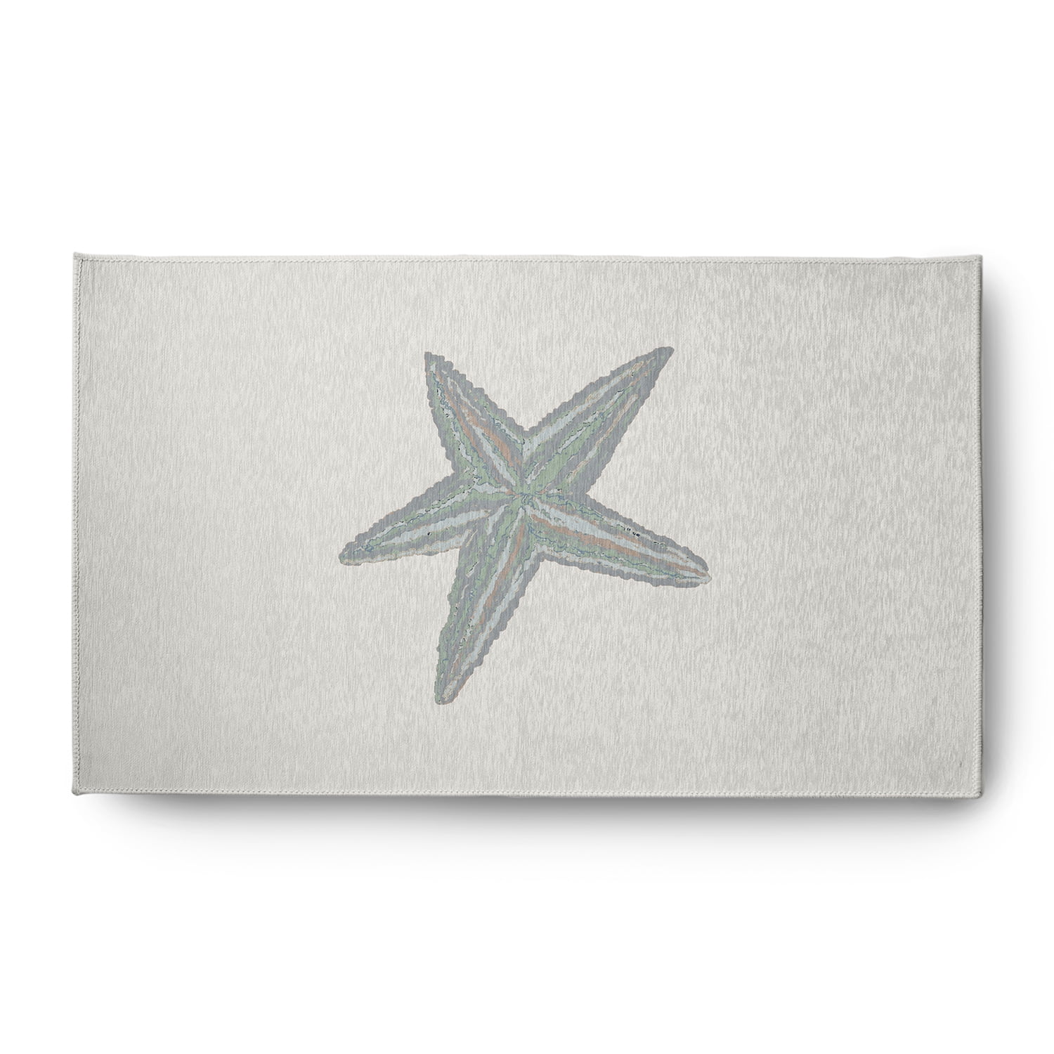 Simply Daisy 3' x 5' Starfish Nautical Chenille Rug, Pretty Grey
