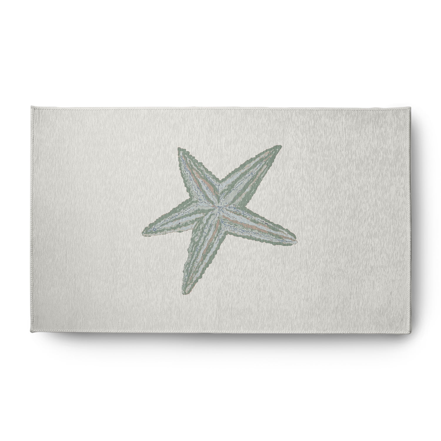 Simply Daisy 3' x 5' Starfish Nautical Chenille Rug, Sage