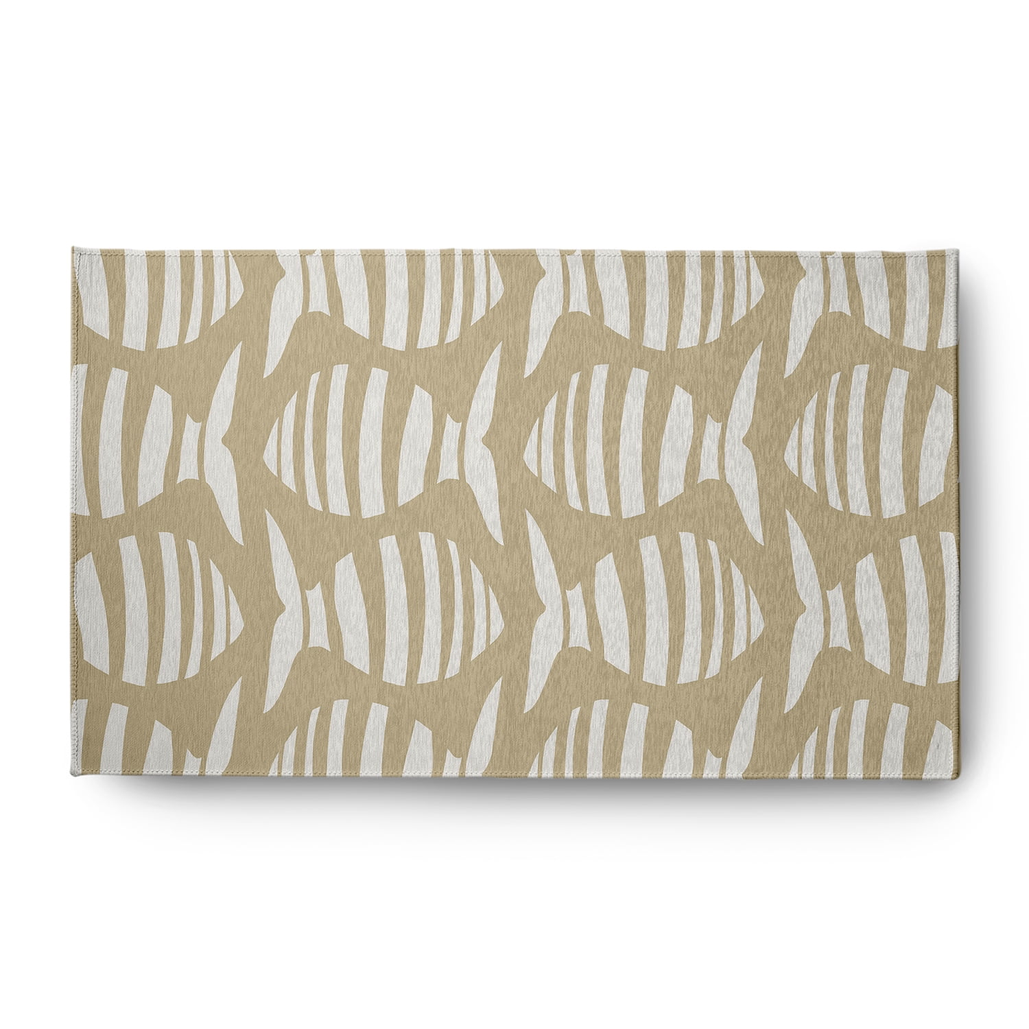 Simply Daisy 3' x 5' Swimming School Nautical Chenille Rug, Taupe