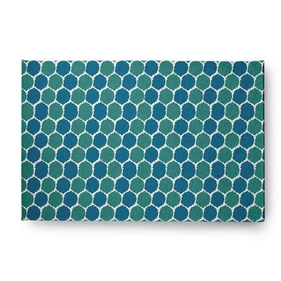 Simply Daisy 3' x 5' Unreal Teal GeometricIndoor/outdoor Rug