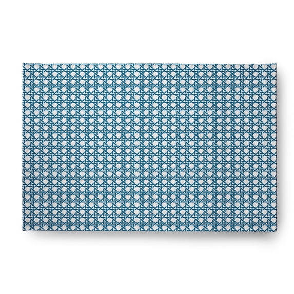 Simply Daisy 3' x 5' Unreal Teal Rattan GeometricIndoor/outdoor Rug